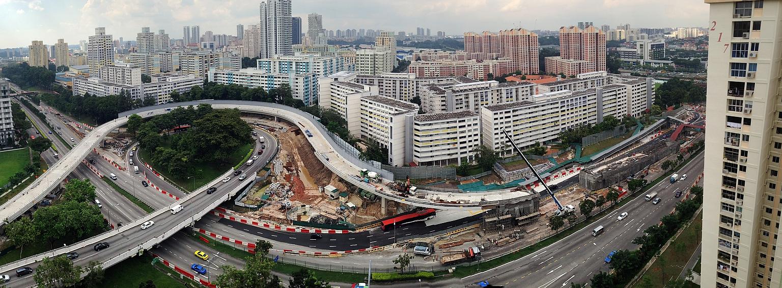 When completed, the Braddell Flyover will allow traffic from Lorong 6 Toa Payoh heading towards Bartley Road and Paya Lebar to enter the Braddell underpass without having to join traffic heading towards the Central Expressway. The project was suppose