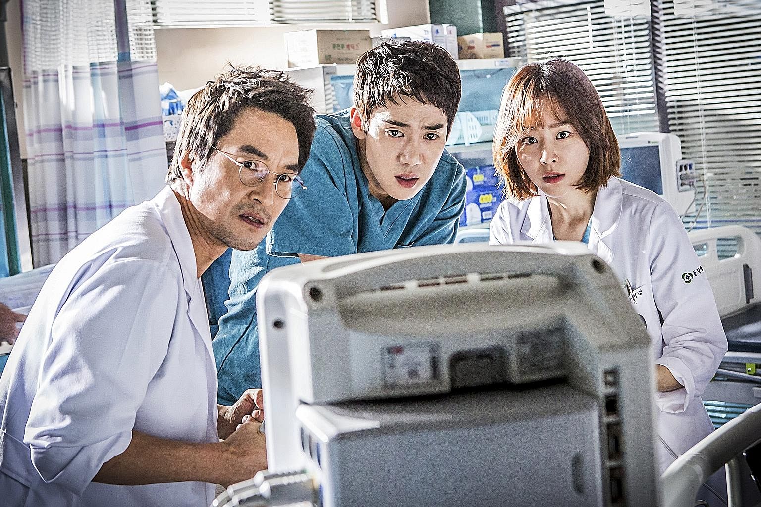 Legend Of The Blue Sea's Lee Min Ho and Gianna Jun; and Romantic Doctor, Teacher Kim's (from far left) Han Seok Kyu, Yoo Yeon Seok and Seo Hyun Jin.