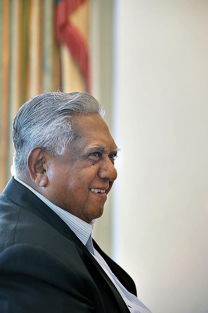 The late president was presented with the EDB Society's top award posthumously. His older grandson, Kiron Cheong, received the award on his behalf.