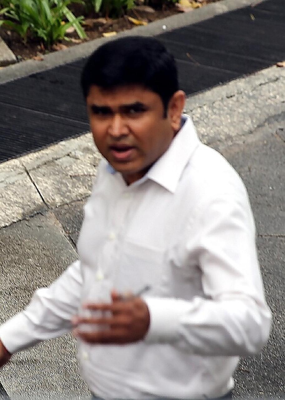 Indian national Nitin Jaiswal (left) had claimed trial to using criminal force on his maid by kissing her on the lips and touching her breast at Casuarina Cove condominium in Tanjong Rhu Road on Feb 18 last year.