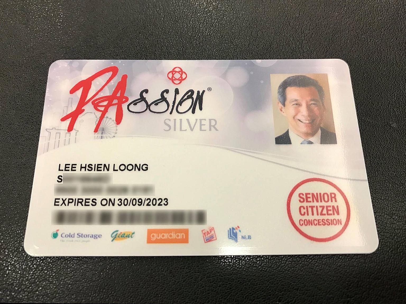 Mr Lee posted a picture online of his new PAssion Silver Concession Card yesterday, joking that he is "now a certified senior citizen". The card is given free to all Singaporeans who are 60 and older.