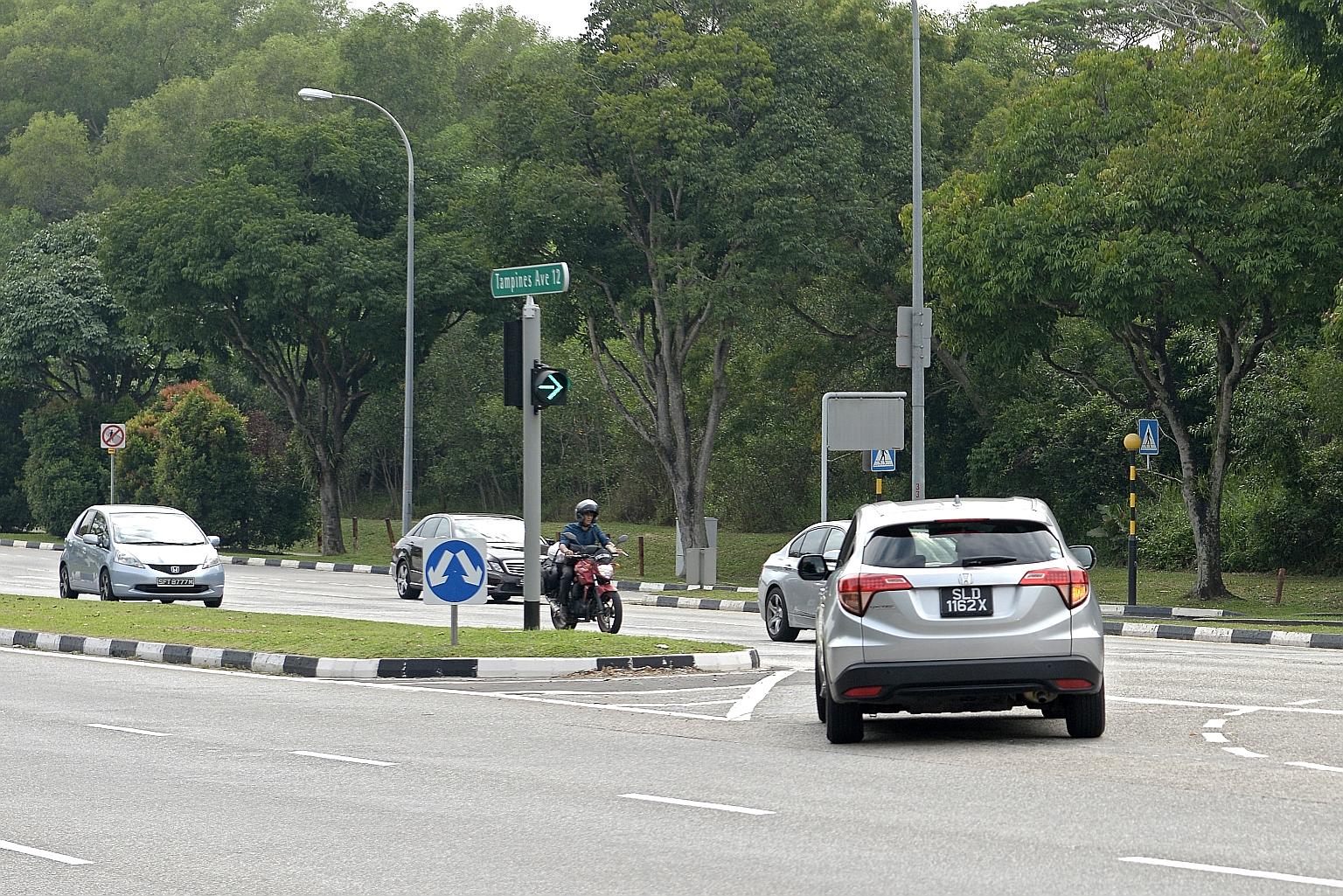 Lee-Teh Har Eng made a right turn at this junction in Tampines as she thought she had the right of way.