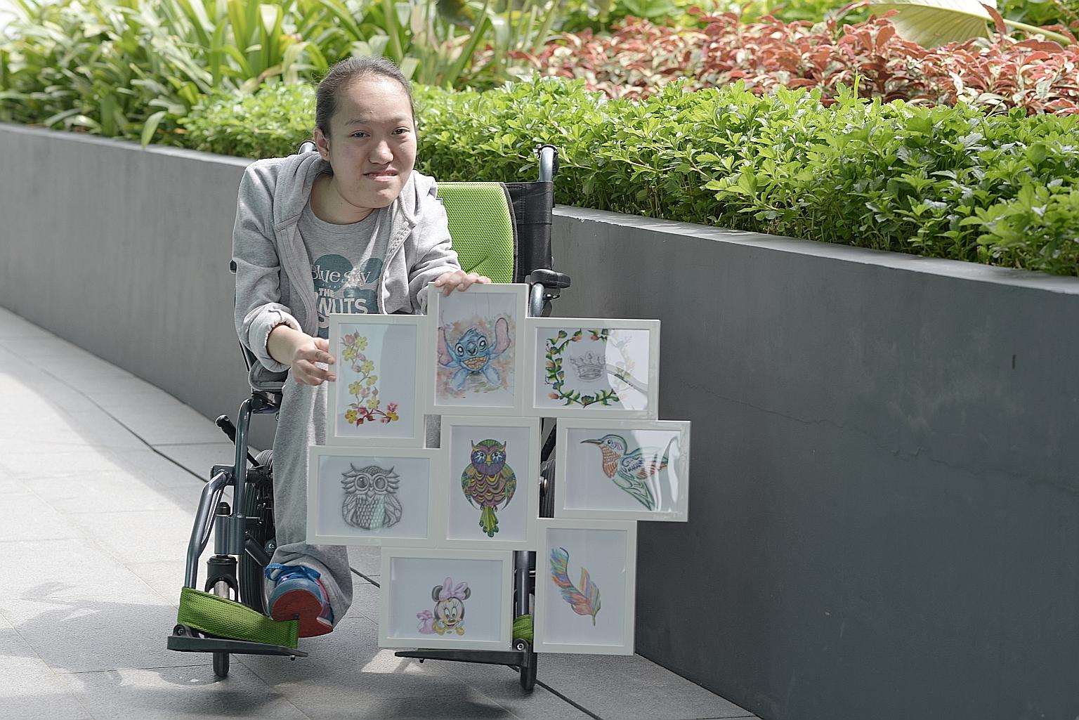 Ms Sofhie Airinie, who started painting at six, has done about 50 artworks.