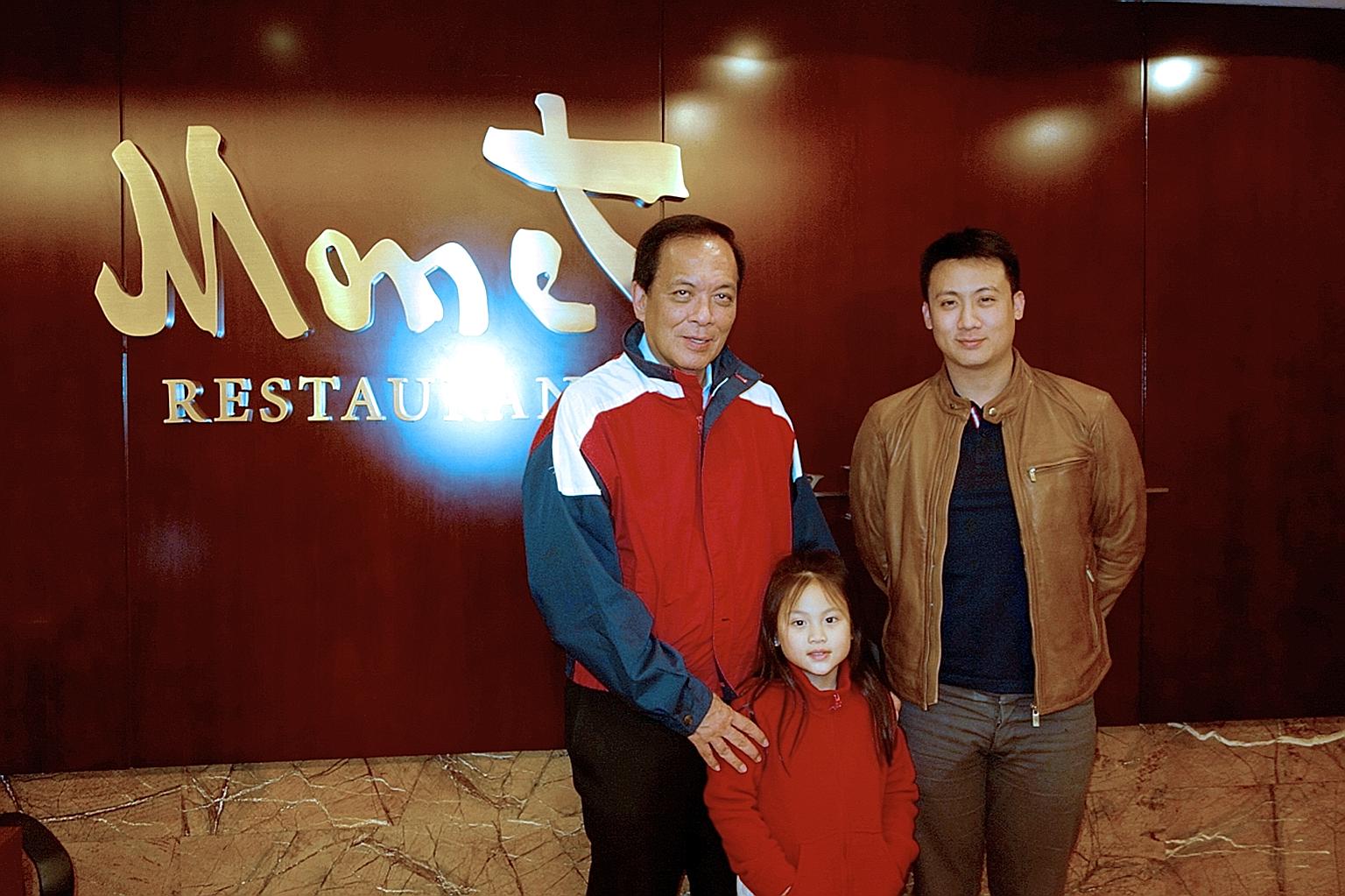 Mr Chong is seen here with his younger son Glenn and granddaughter Sidney, in a photo taken in Mongolia recently.
