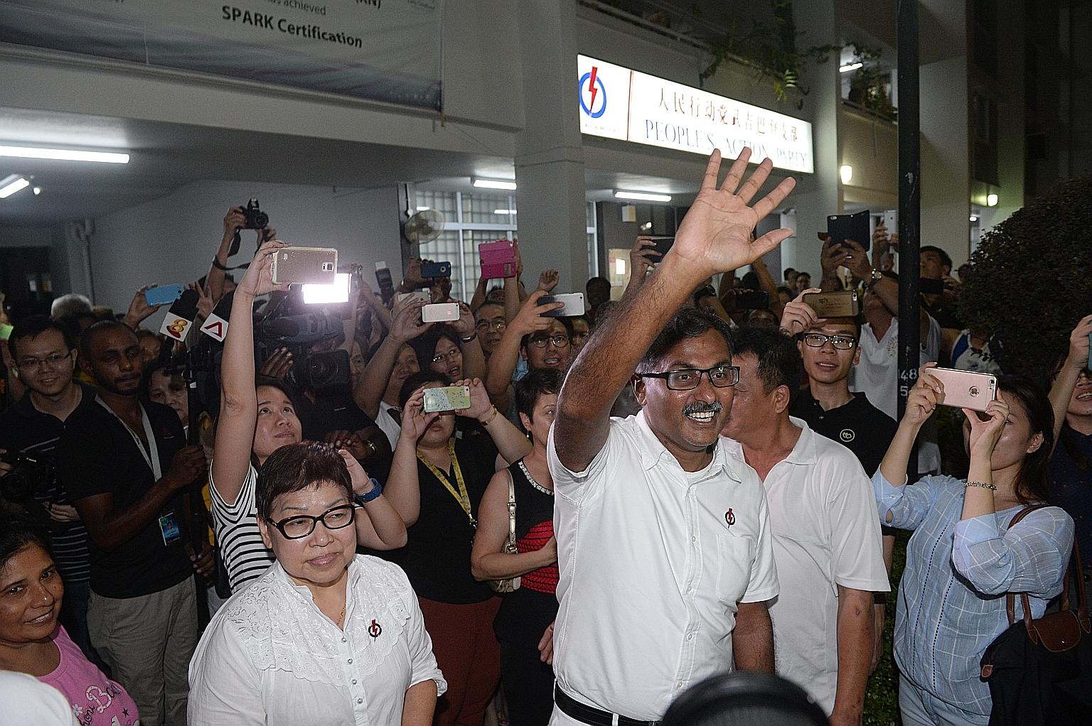 PAP newcomer Murali Pillai won 61.2 per cent of the vote against SDP chief Chee Soon Juan in the Bukit Batok by-election in May after Mr David Ong resigned over an alleged extramarital affair with a grassroots activist.