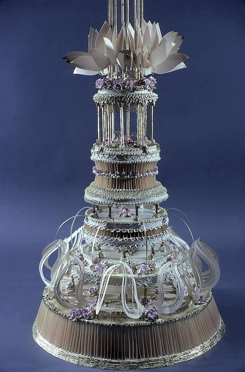 An undated photo of the 157cm-tall cake sculpture by Pat Lasch that had been commissioned by the Museum of Modern Art in 1979.