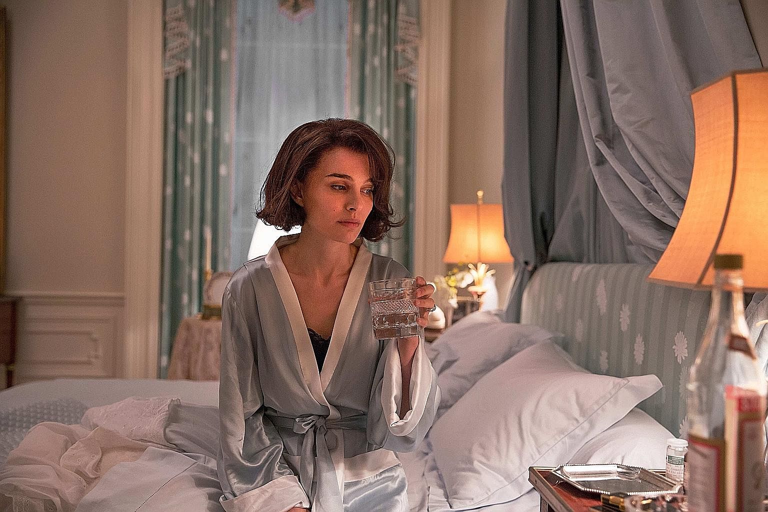 Natalie Portman is in the running for a Best Actress Oscar for her portrayal of Jackie Kennedy.