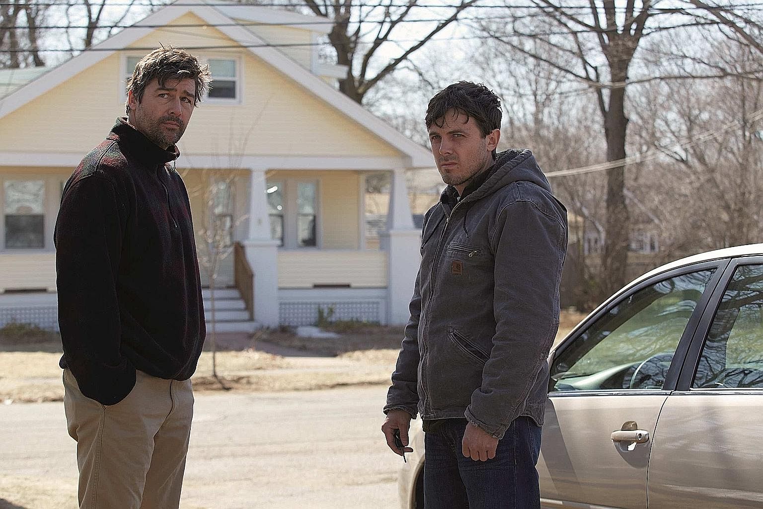 Manchester By The Sea stars Kyle Chandler (left) and Casey Affleck (right).