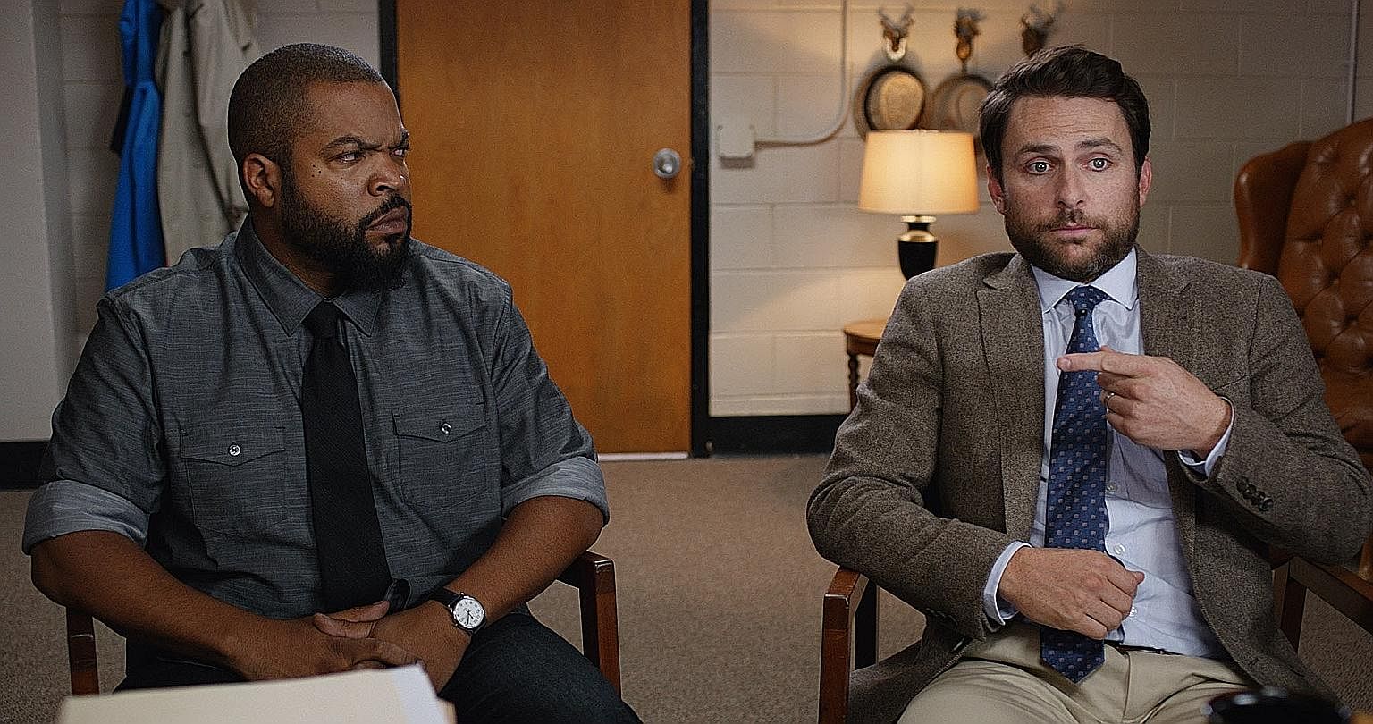 Ice Cube (left) and Charlie Day (right) are teachers locked in a feud in Fist Fight.