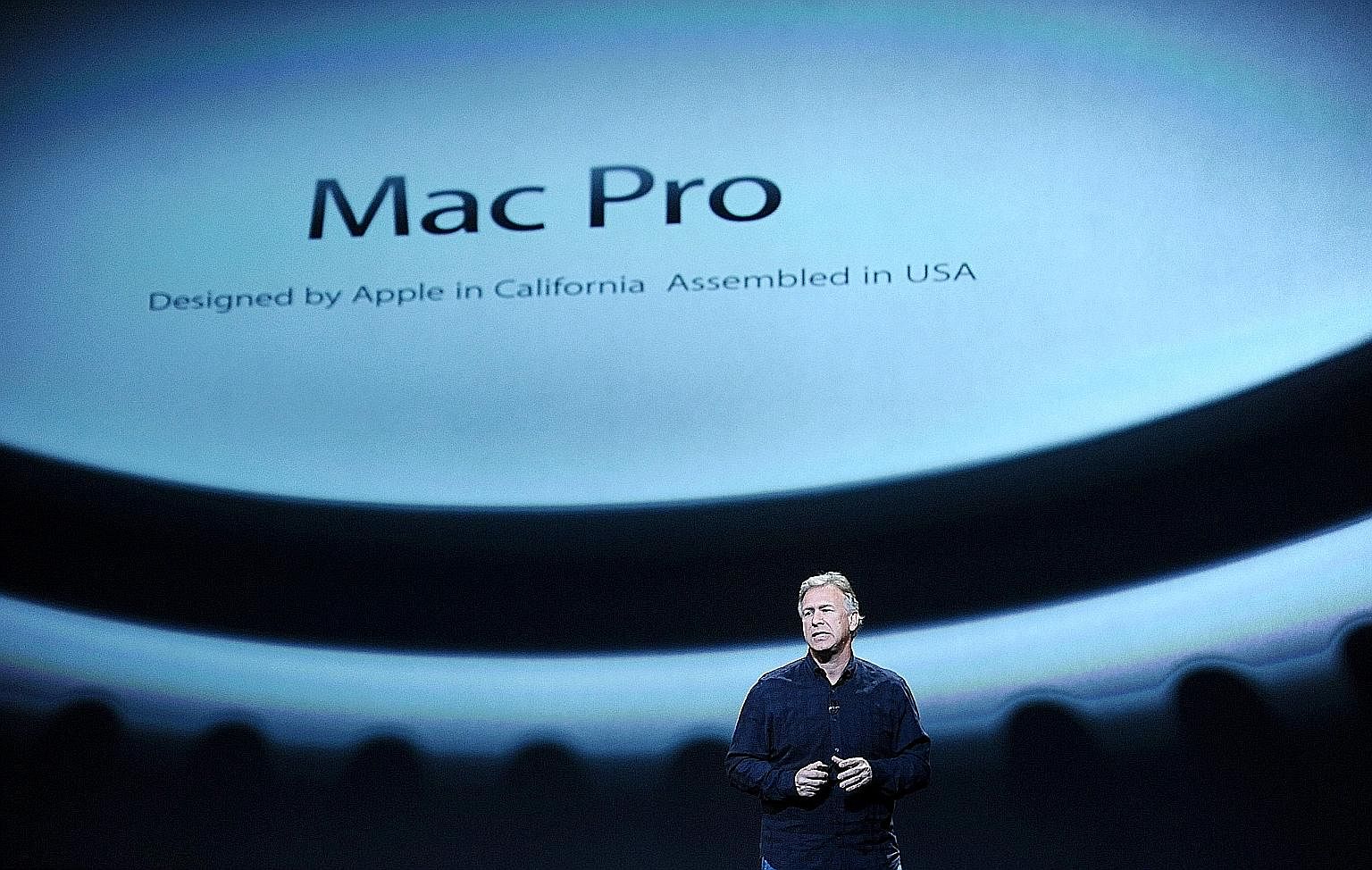 Mr Phil Schiller, Apple's senior vice-president of worldwide marketing, introducing the Mac Pro in October 2013. Last week, he and two of his senior colleagues revealed that the next Mac Pro will be modular.