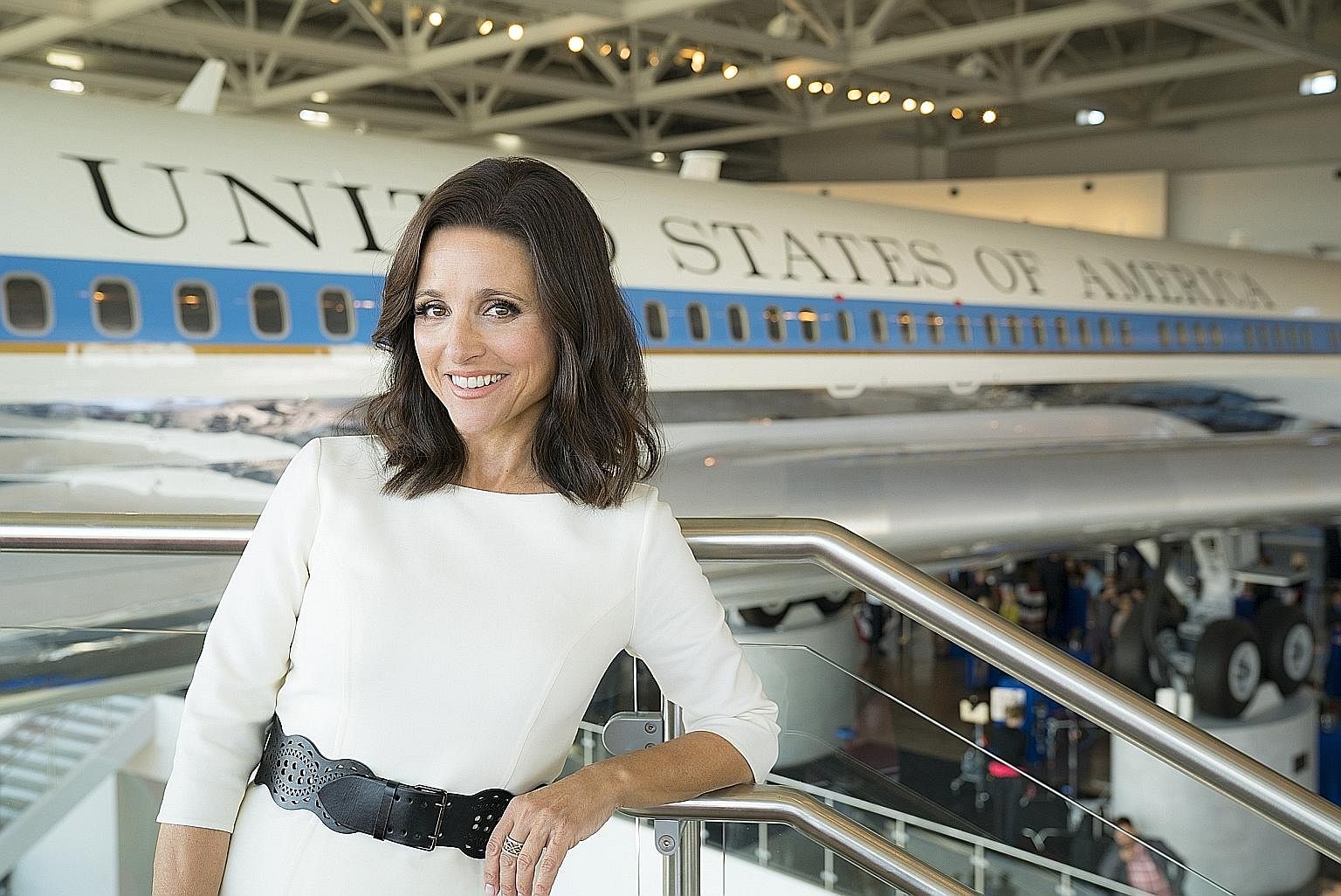 US Vice- President Selina Meyer (played by Julia Louis- Dreyfus, above) continues in her misadventures on Veep.