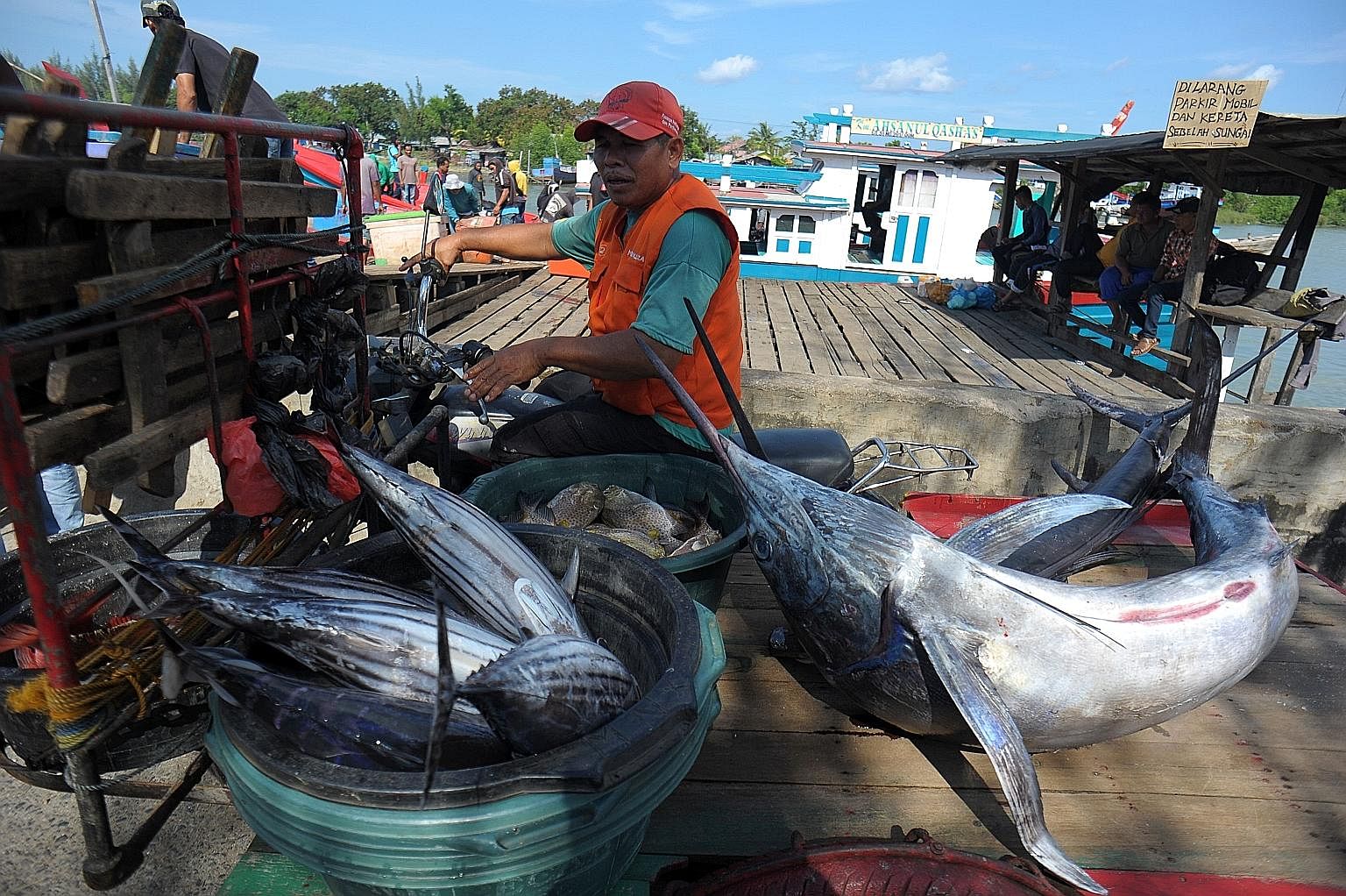 Freshly caught fish at a traditional port in Banda Aceh, Indonesia. If RCEP is finalised, it will be the world's largest trading bloc with 32 per cent of the world's GDP, a market of 3.4 billion people or nearly half the world's population, including