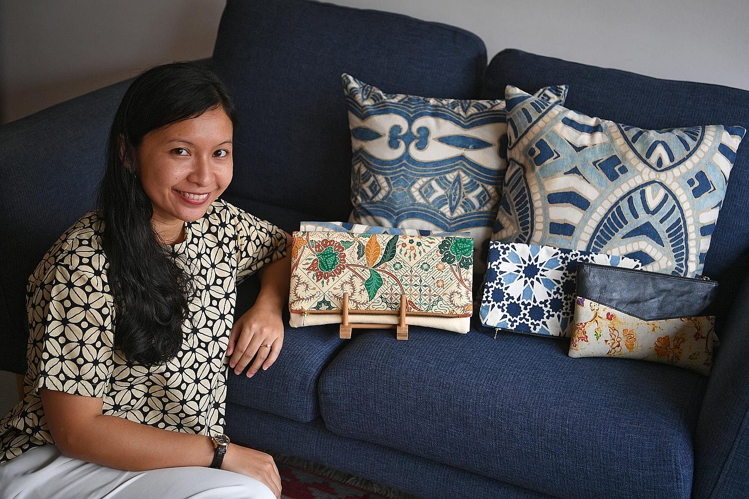 Ms Nur Aqilah Zailan designs and releases a new collection of batik clutches - her best-selling items - every two months under her label Gypsied. Each collection has up to 40 clutches.