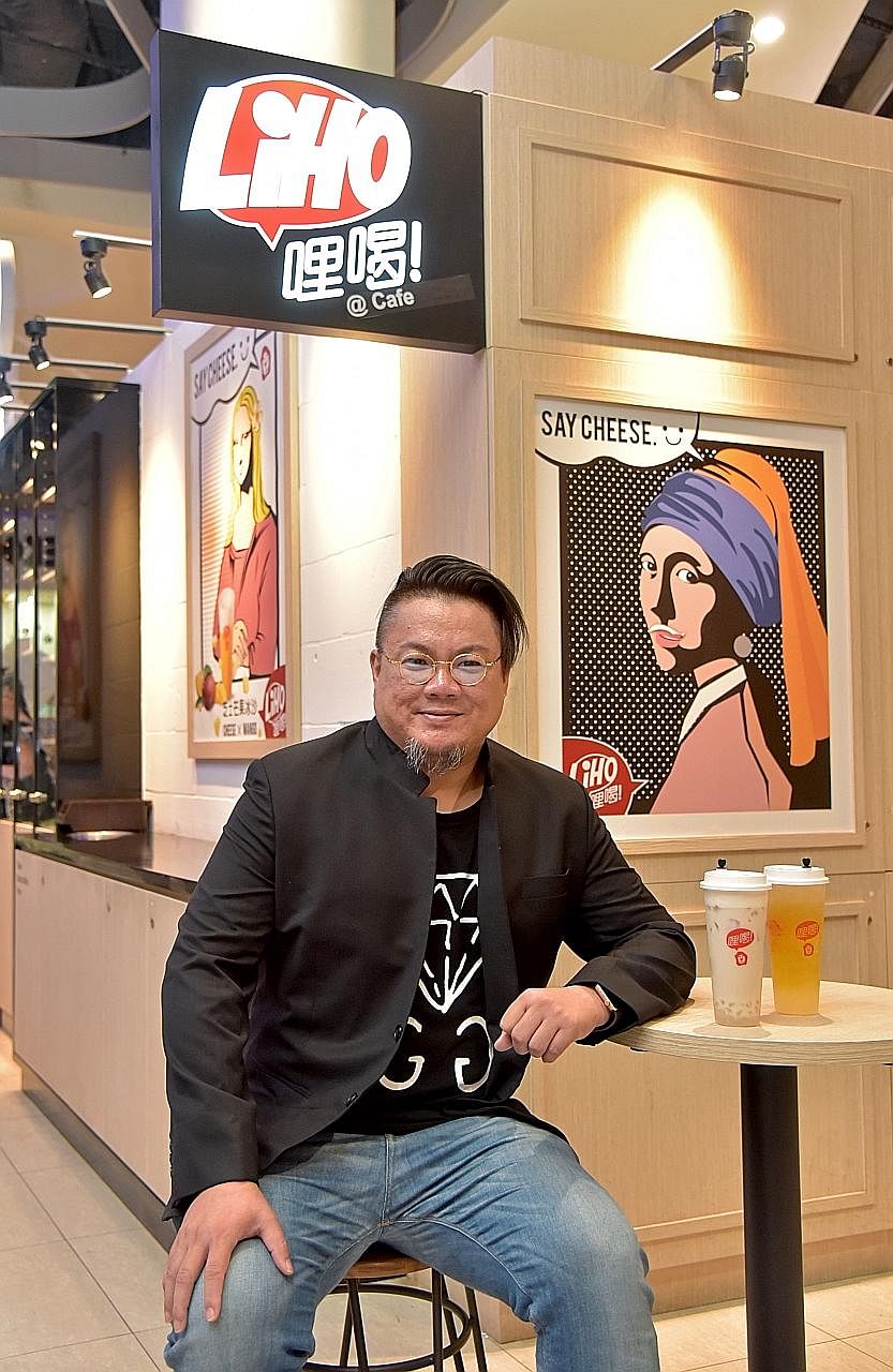 Mr Rodney Tang, who first introduced Gong Cha to Singapore in 2009, at his LiHo outlet in the Bugis+ mall. By June 5, all Gong Cha outlets islandwide will be replaced by LiHo.