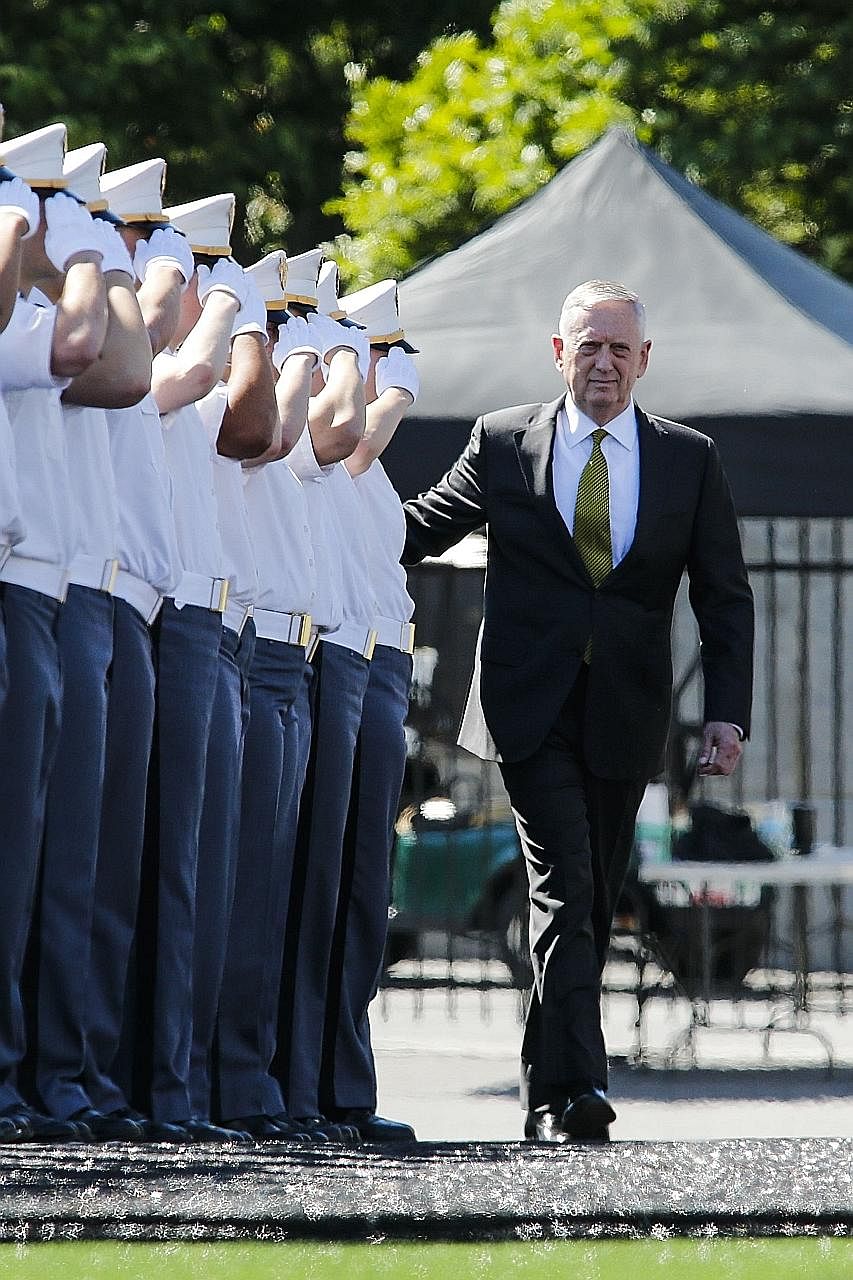 United States Defence Secretary James Mattis arriving for a US Military Academy graduation ceremony in West Point, New York, on Saturday. In an interview on Sunday, he said the US will squash ISIS' ability to show that "they have invulnerability".