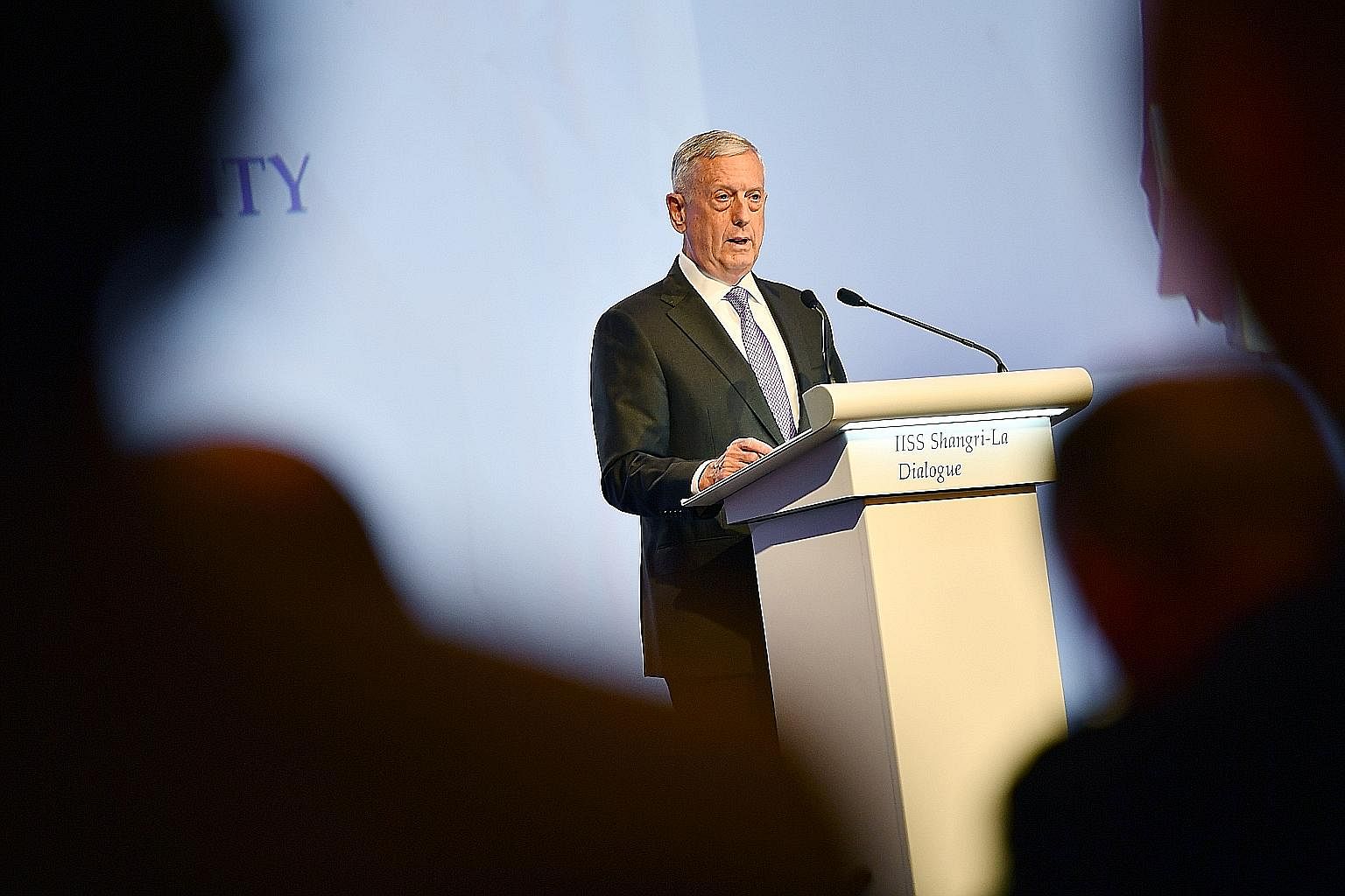In his speech, US Defence Secretary James Mattis assured countries of America's enduring commitment to the region's security and prosperity.