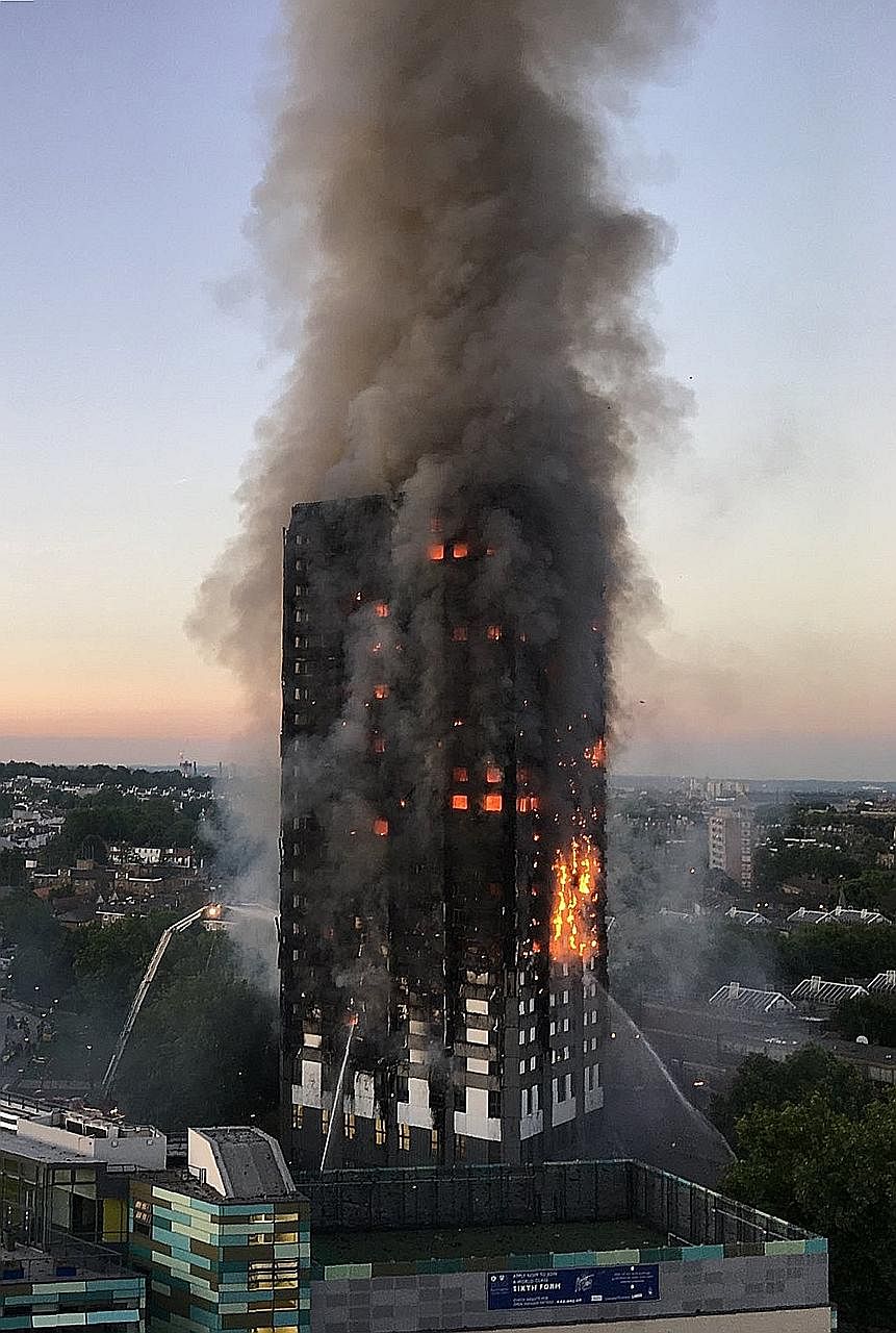 Many residents were trapped in the blaze at the 120-flat Grenfell Tower in west London yesterday.