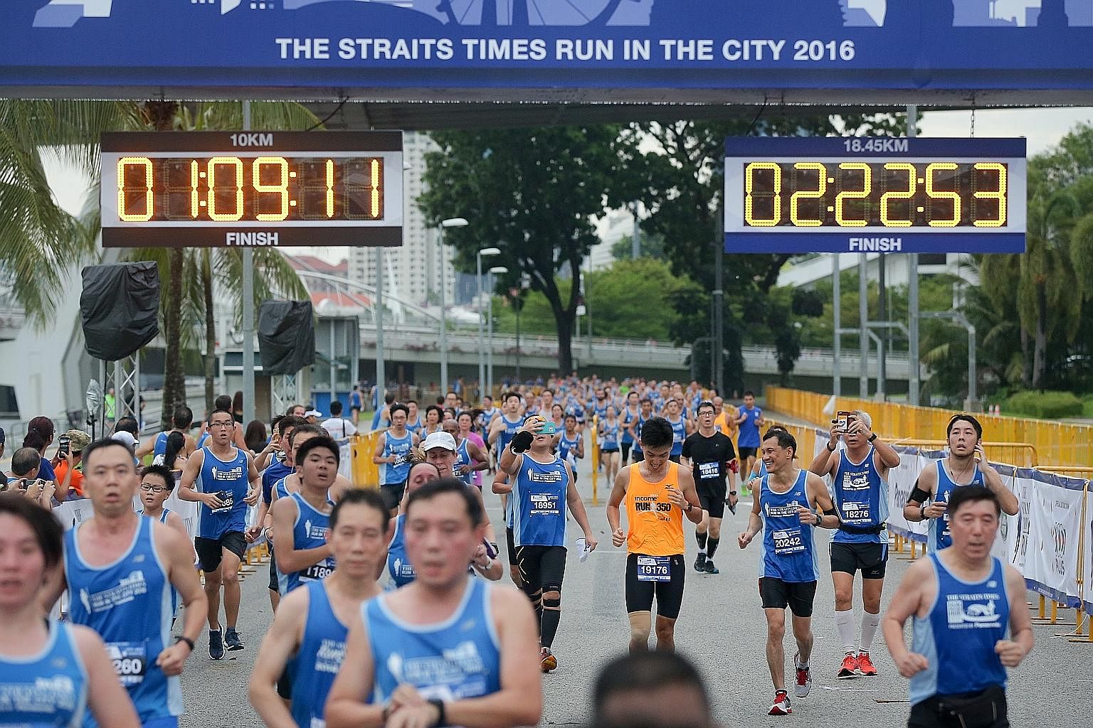 Participants at The Straits Times Run last year. Training for the run this year, to be held on July 16, gives one a clear goal to work towards, says the writer, as there is pressure to be ready. The closing date to sign up for the run has been extend