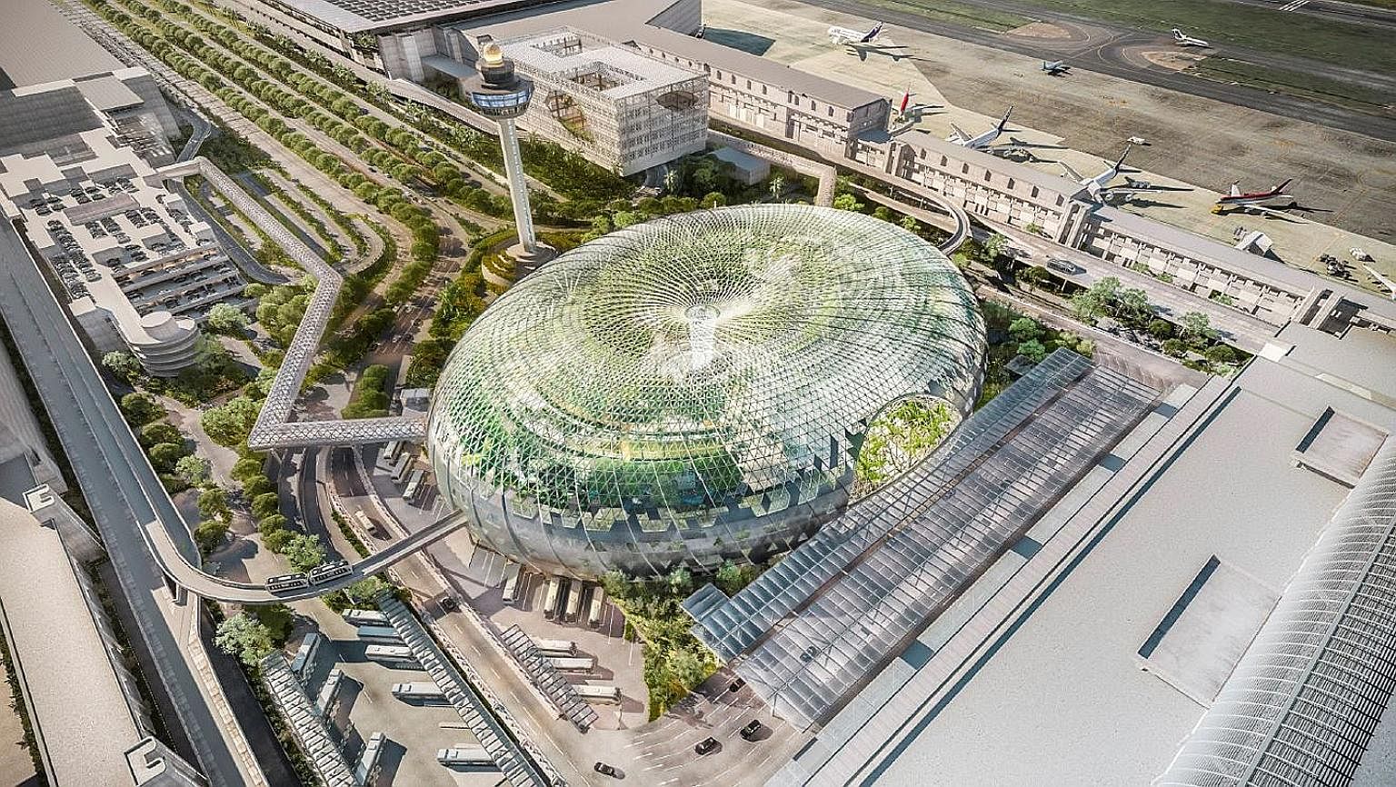 Jewel, Changi Airport's new lifestyle and retail hub which will open in early 2019, will feature Singapore's largest indoor garden, sky nets, slides and mazes on top of dining and retail outlets.