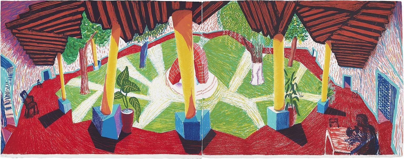 David Hockney's Hotel Acatlan: Two Weeks Later (1985) will be on show at an exhibition at STPI Gallery.