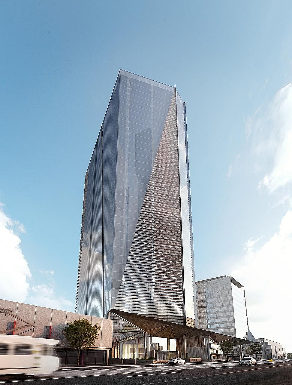 An artist's impression of 311, Spencer Street, to be developed in Melbourne. Keppel Reit expects the 42-storey office tower, which will be its second freehold office development in the city, to strengthen its portfolio.
