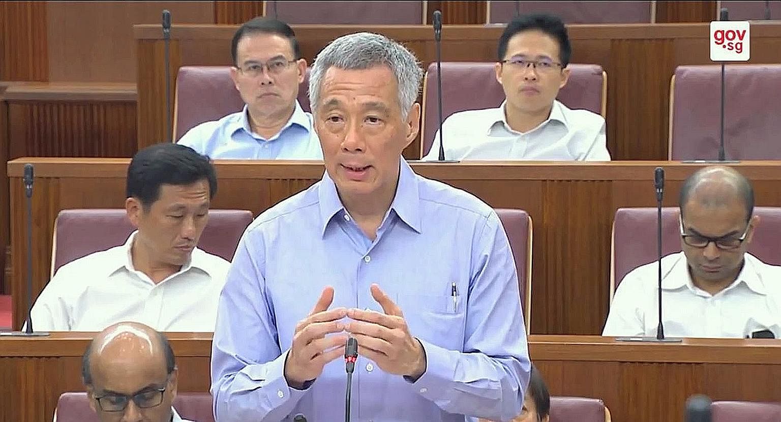 PM Lee Hsien Loong yesterday repeated in Parliament the wishes that his father, Mr Lee Kuan Yew, had for 38, Oxley Road (its red roof seen above), and how the dispute with his siblings over it came about.