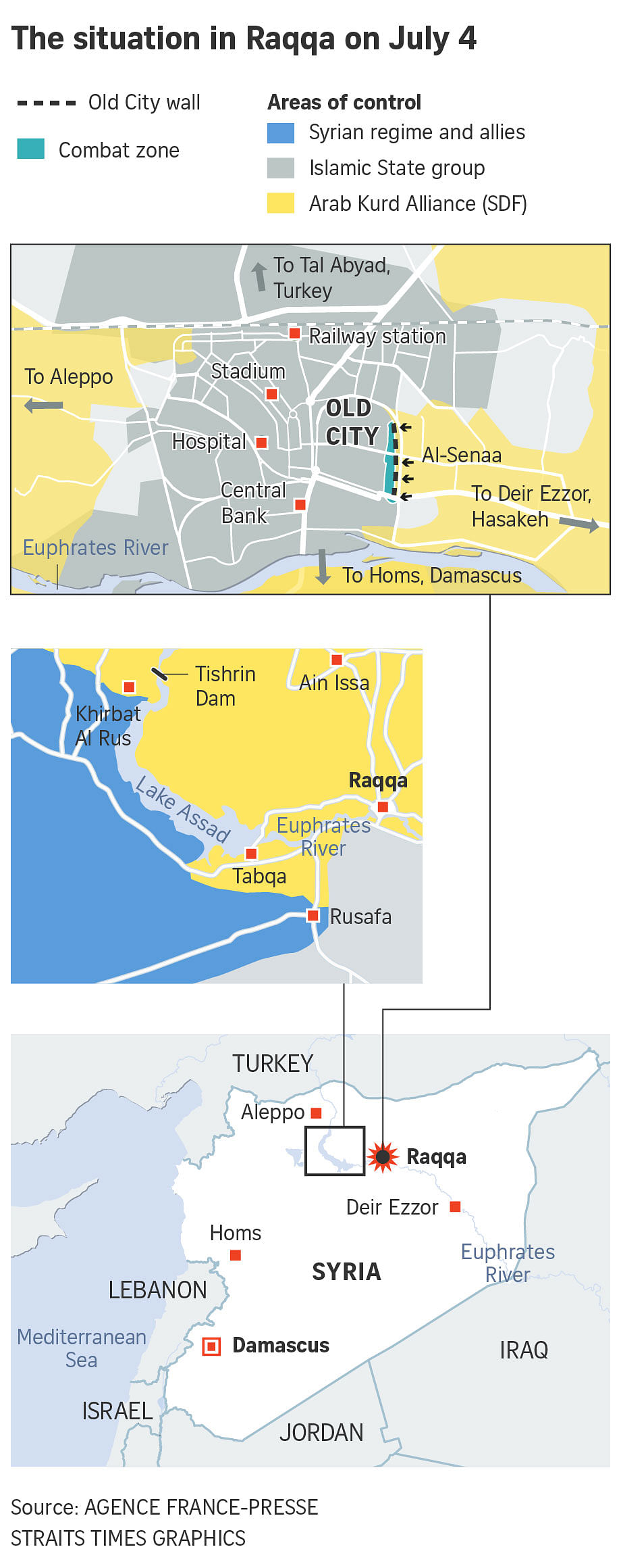 Us Backed Forces Breach Isis Defences In Heart Of Syrias Raqqa The Straits Times