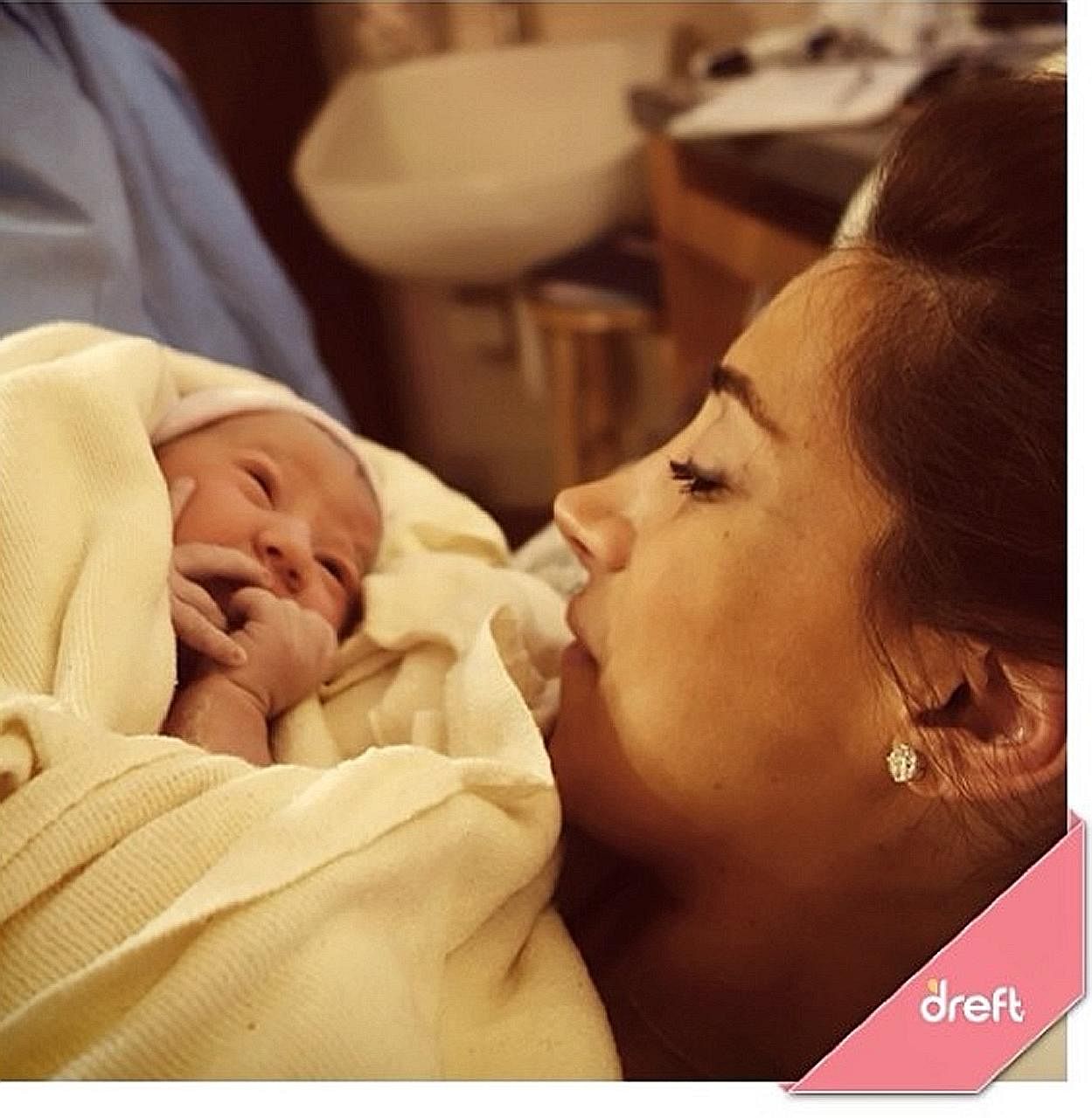 Beyonce's (left) picture of her newborn twins on Instagram received about eight million "likes" in 12 hours. Also shared on Instagram was the birth of Kevin and Danielle Jonas' baby Alena Rose (above), in a tie-up with Dreft, a baby fabric detergent 