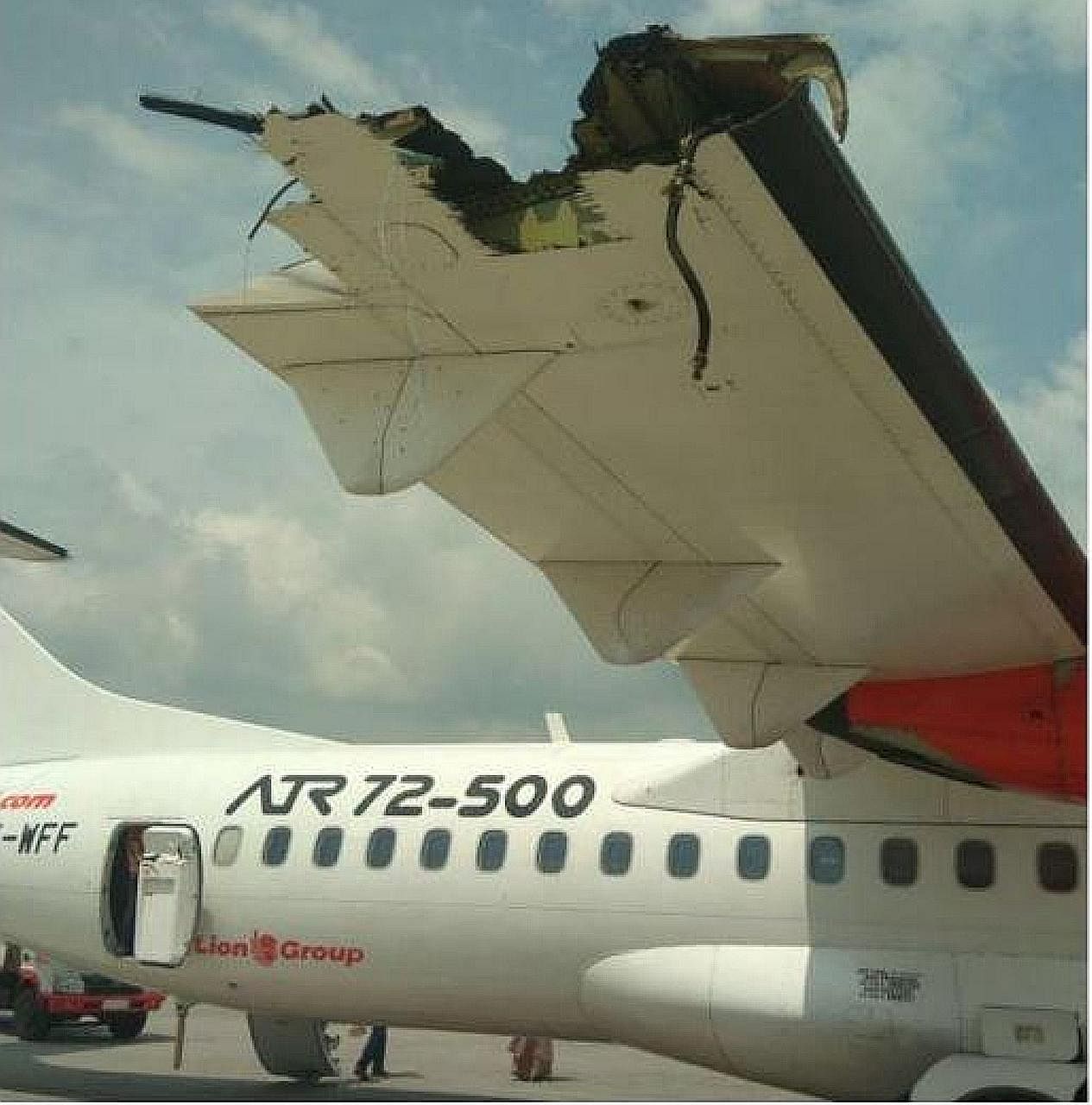 Pictures on social media showed the damaged wings of a Wings Air ATR-72 and a Lion Air plane. The incident took place yesterday at the Kualanamu International Airport in Medan, North Sumatra.