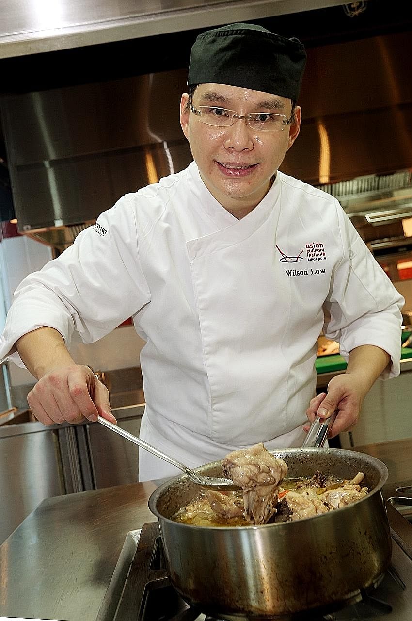 Mr Wilson Low wowed the judges at last month's Culinary Star Quest competition with his chicken stew (above) and garlic fried rice.