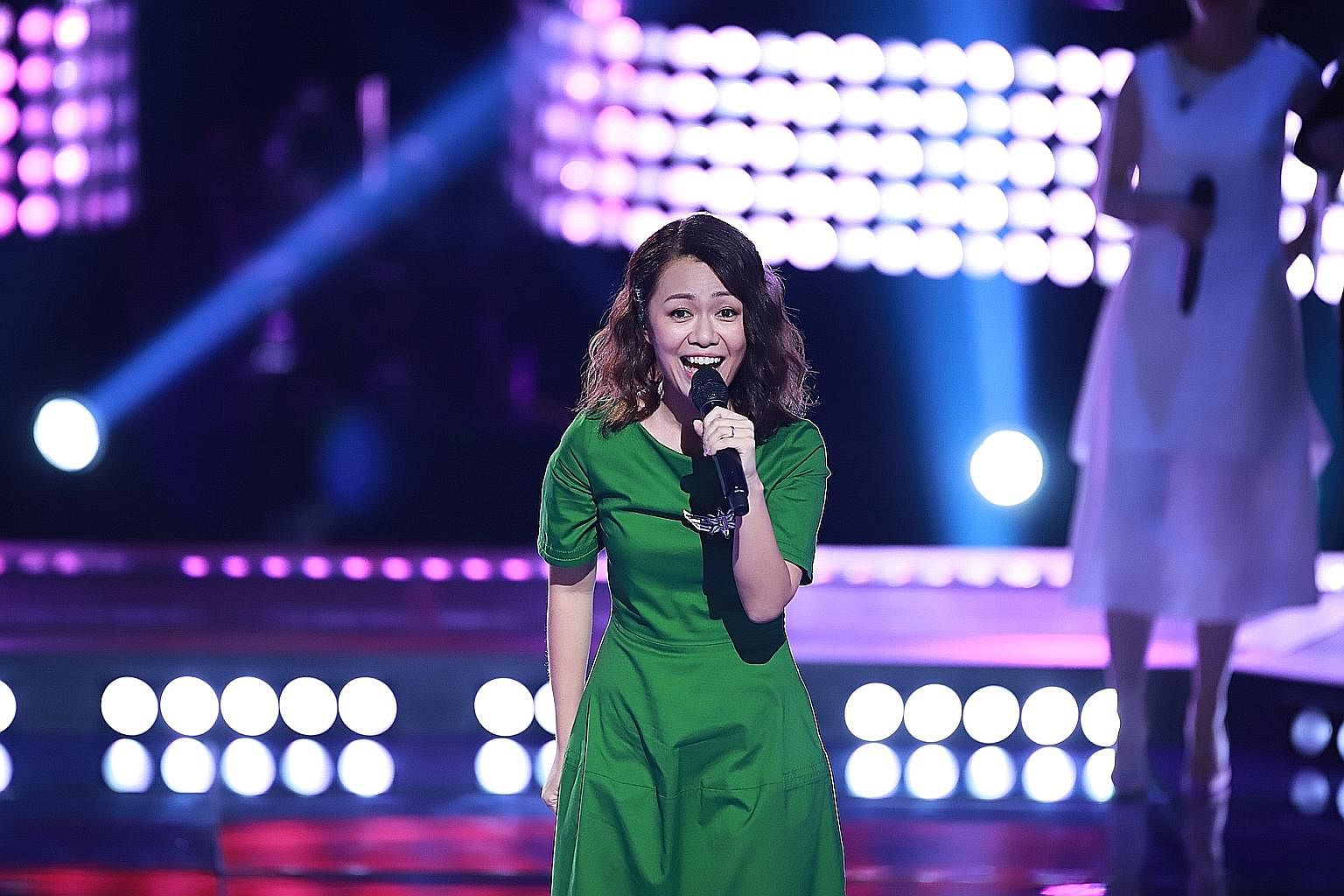 Joanna Dong performed I Want Your Love, a song picked by her mentor, Mandopop superstar Jay Chou.