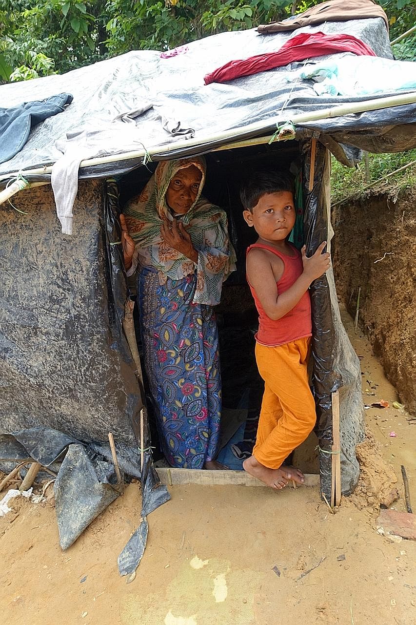 New Rohingya refugee arrivals to Cox's Bazar have to make do with the landslide-prone grounds.