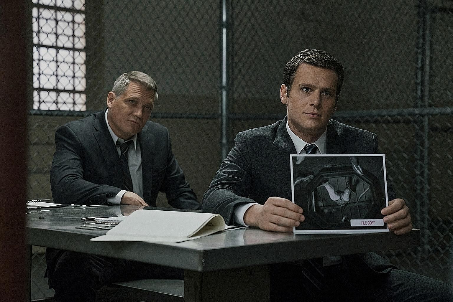 The odd-couple dynamics between Holt McCallany (left) and Jonathan Groff (right) help keep Mindhunter afloat.