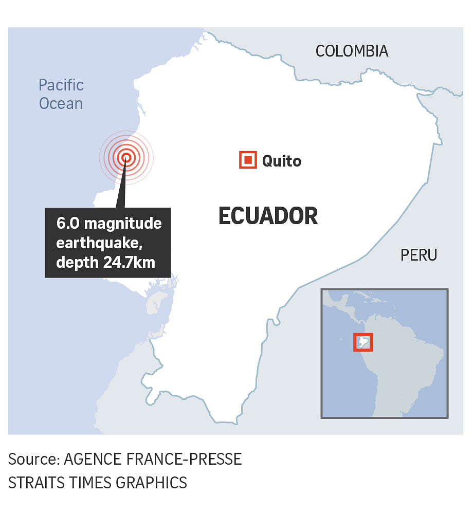 6.0 magnitude quake causes light damage, power outages in Ecuador The