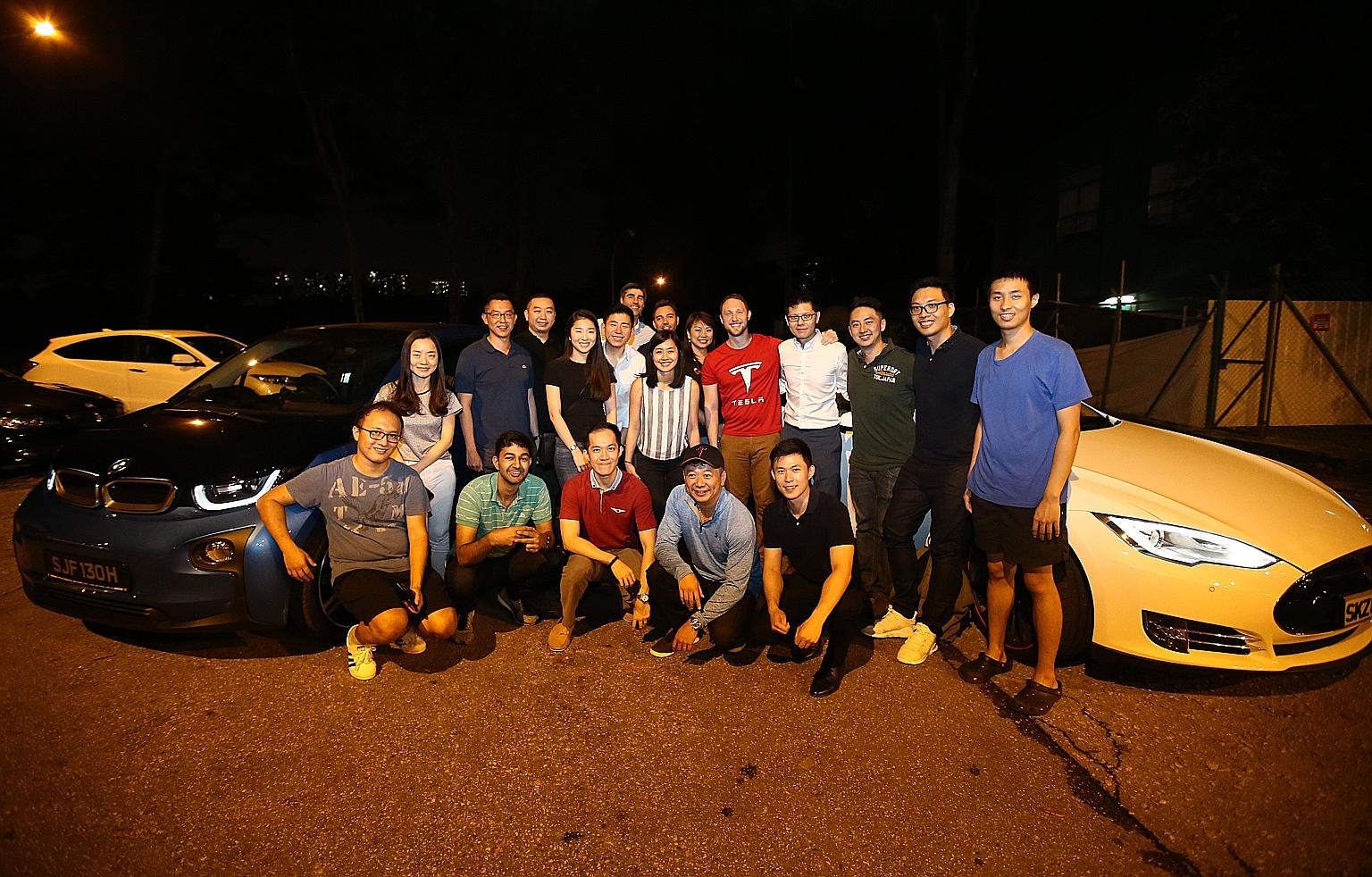 A gathering for electric vehicle enthusiasts organised on Friday at Dempsey Hill by the EV Association of Singapore, which grew out of a Facebook group called Singapore EV Enthusiasts. The electric car population in Singapore increased sevenfold last