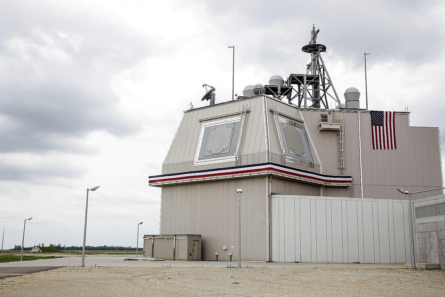 The deckhouse of the Aegis Ashore Missile Defence System at Deveselu airbase, Romania.
