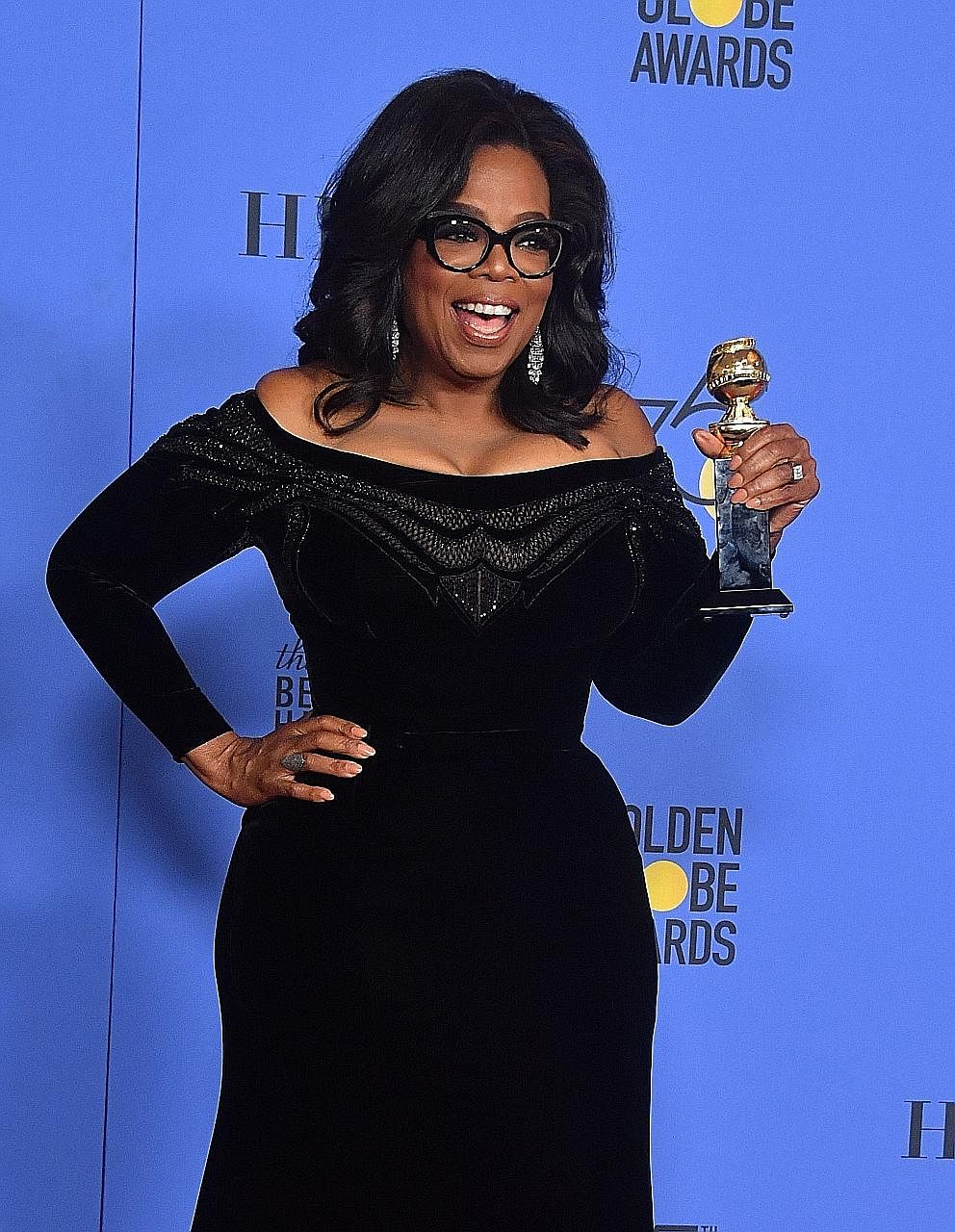 Oprah Winfrey during the 75th Golden Globe Awards on Jan 7. Her speech sparked calls for her to run for president in 2020.
