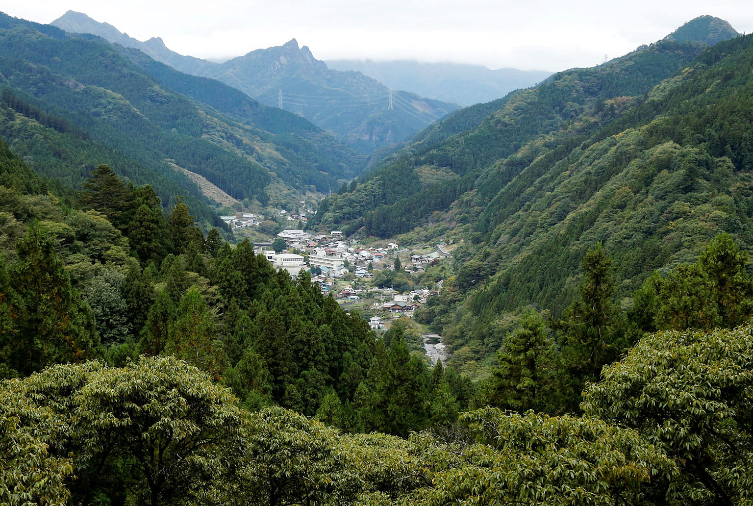The hamlet of Nanmoku Village nestled between mountains in Gunma prefecture. In Japan, land that was once a feudal treasure is now so worthless that its owners are running away.