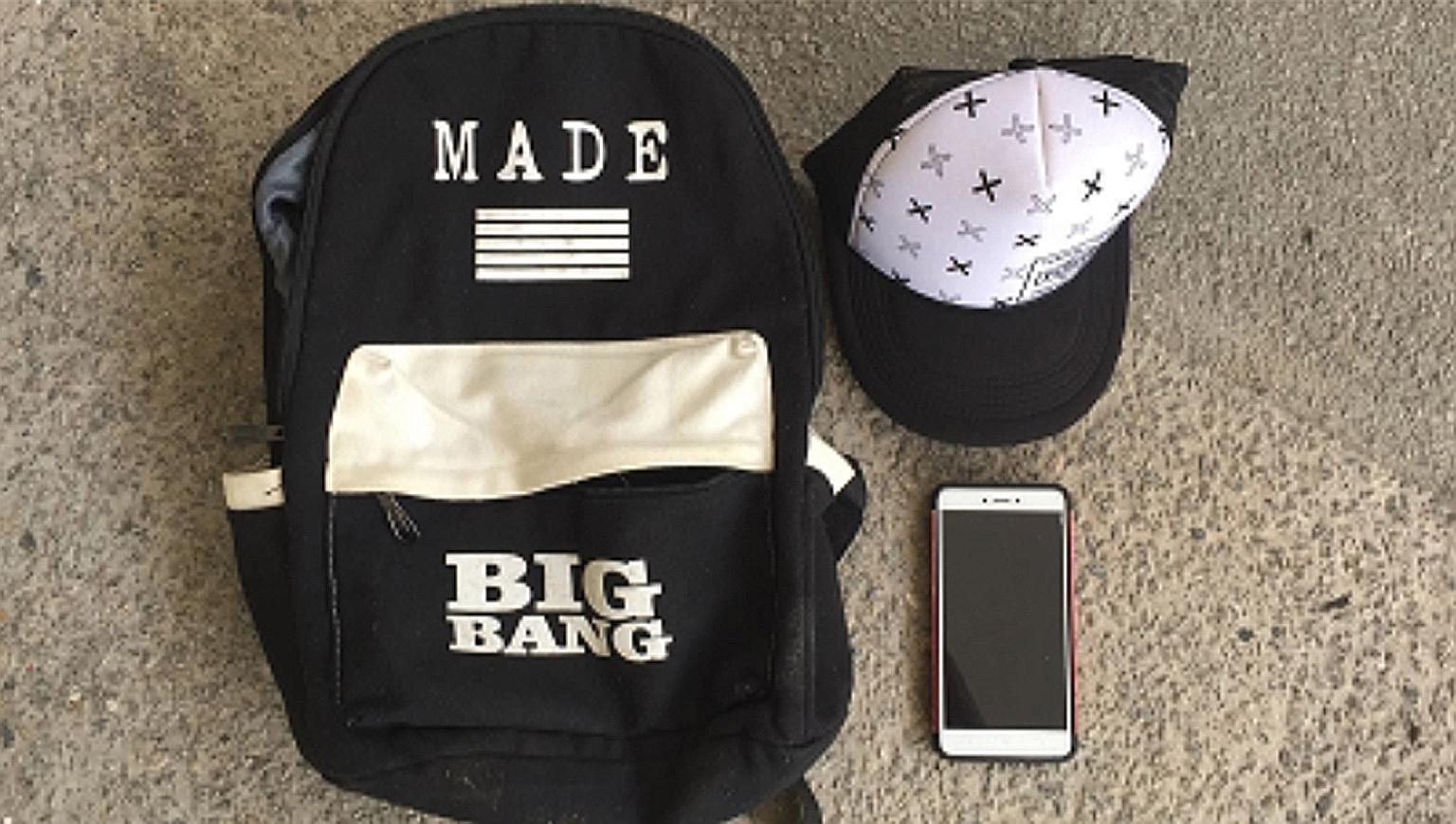 A haversack, a cap and one mobile phone were seized by police on Jan 22 from a 22-year-old suspected of loan-shark harassment.