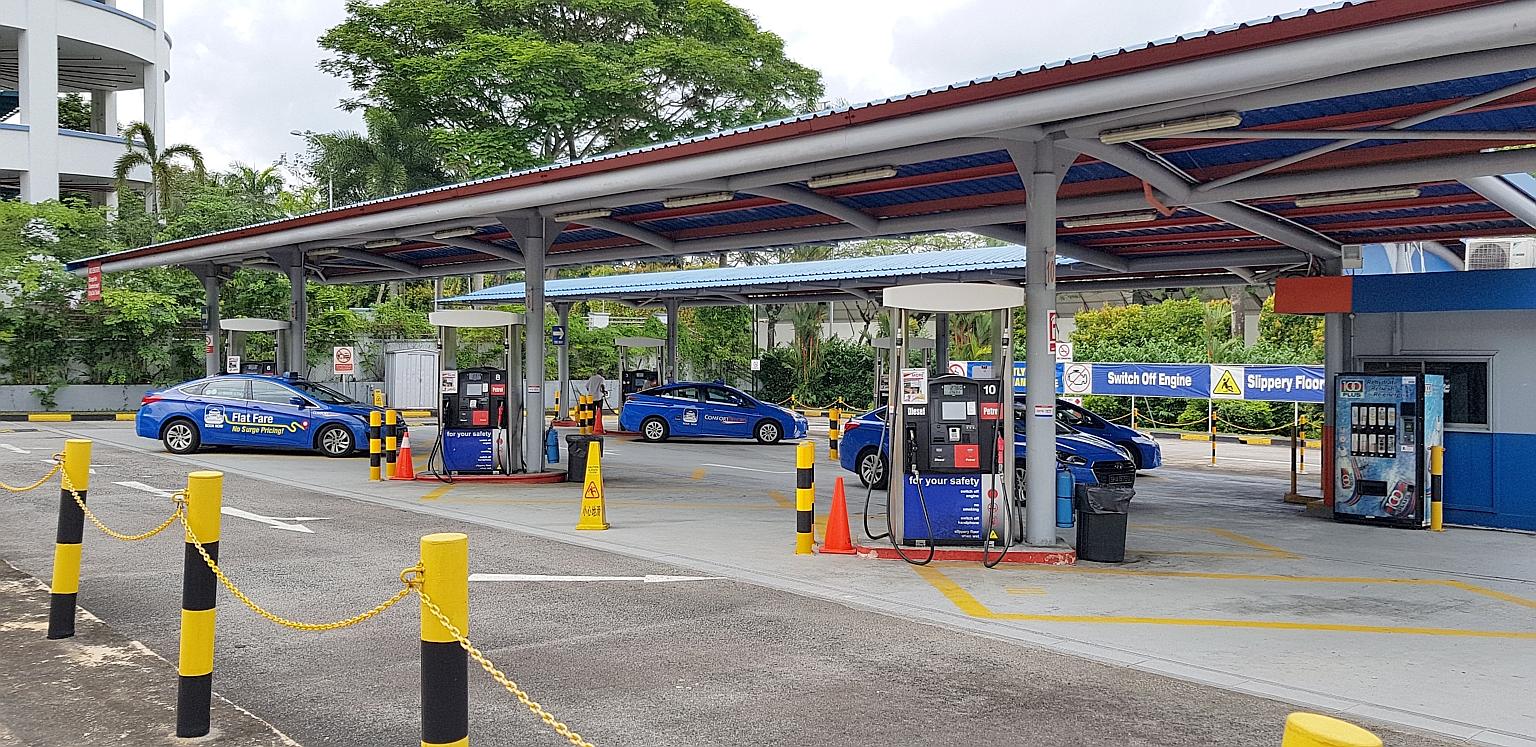 Petrol pumps at ComfortDelGro's Sin Ming Drive premises are understood to have been operating for close to a year. Petrol retail in Bukit Batok started towards the end of last year, and two other company-owned locations are set to offer the fuel late