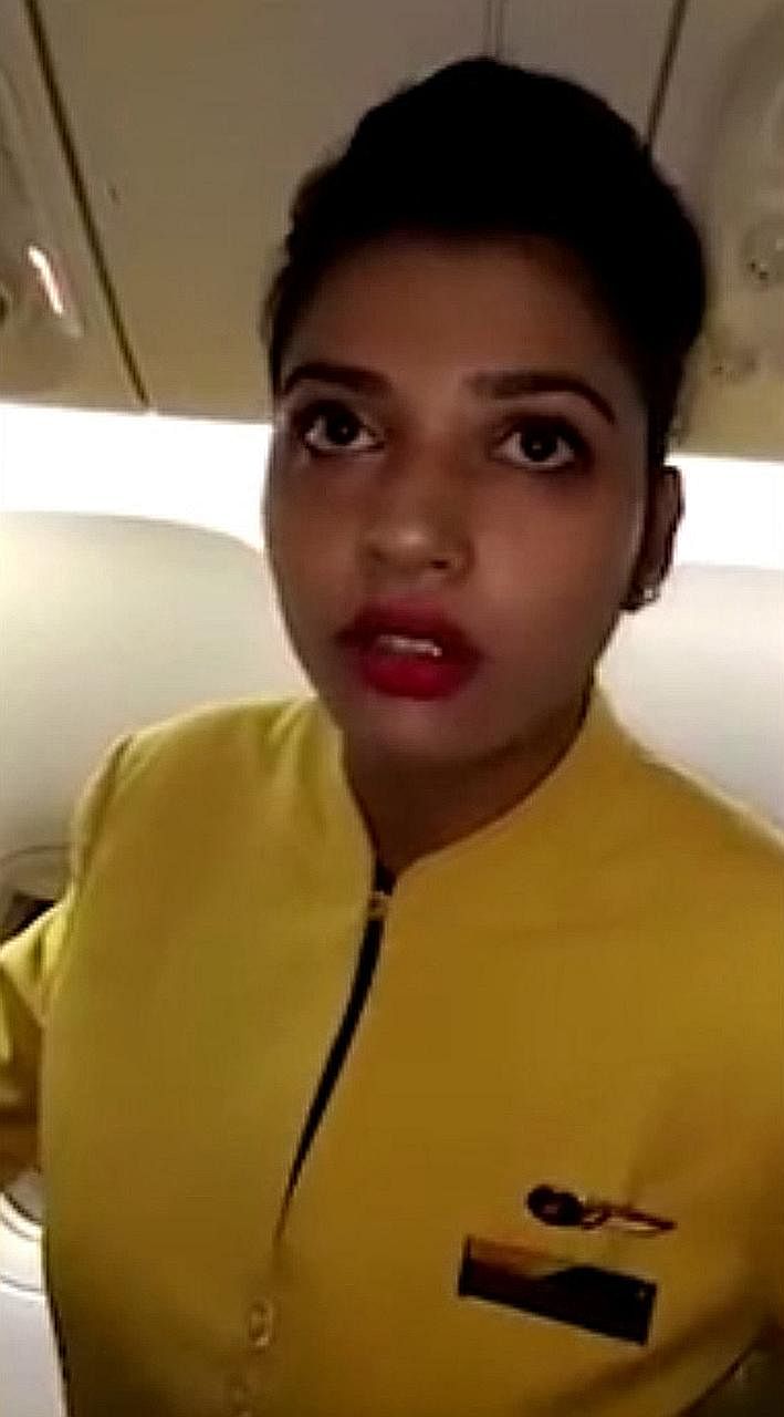 Air stewardess Devshi Kulshreshtha (top) of Jet Airways was held for trying to smuggle US$500,000 in cash out of India in her luggage. A Singapore Airlines senior steward was arrested in India for attempting to smuggle gold into the country.