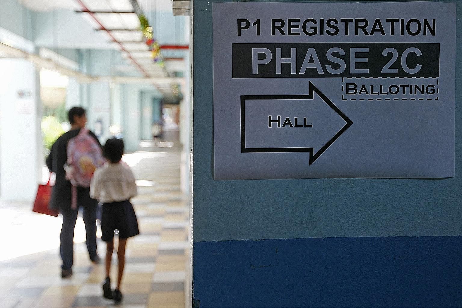 For Primary 1 registration, schools conduct a ballot when the number of applicants exceeds available places. Those who live nearer the school get priority in the ballot. Phase 2C is for those with no links to the school.