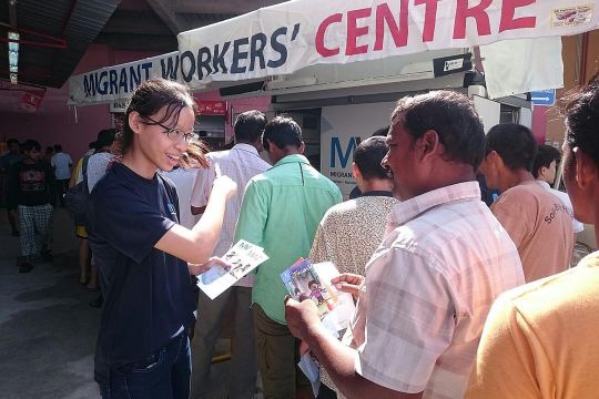 The Migrant Workers' Centre will first focus on newly arrived workers for the membership drive. Members can use online banking services via the POSB jolly app.
