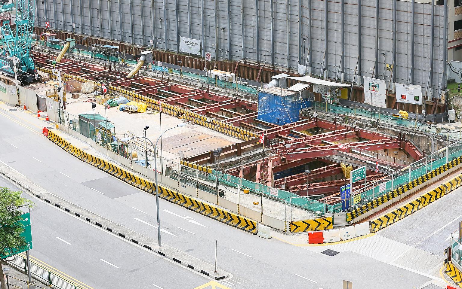 Work at the Lentor MRT construction site has stopped to facilitate investigations into the incident.
