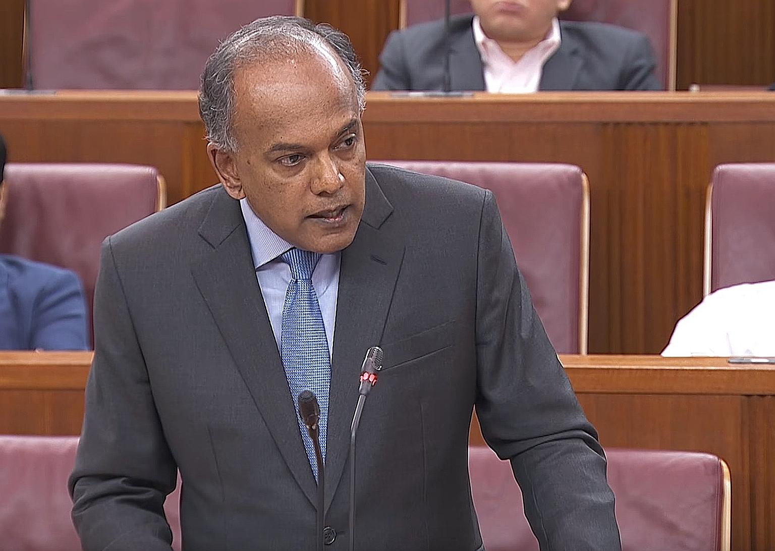 Mr K. Shanmugam accused WP chairman Sylvia Lim of dishonesty.