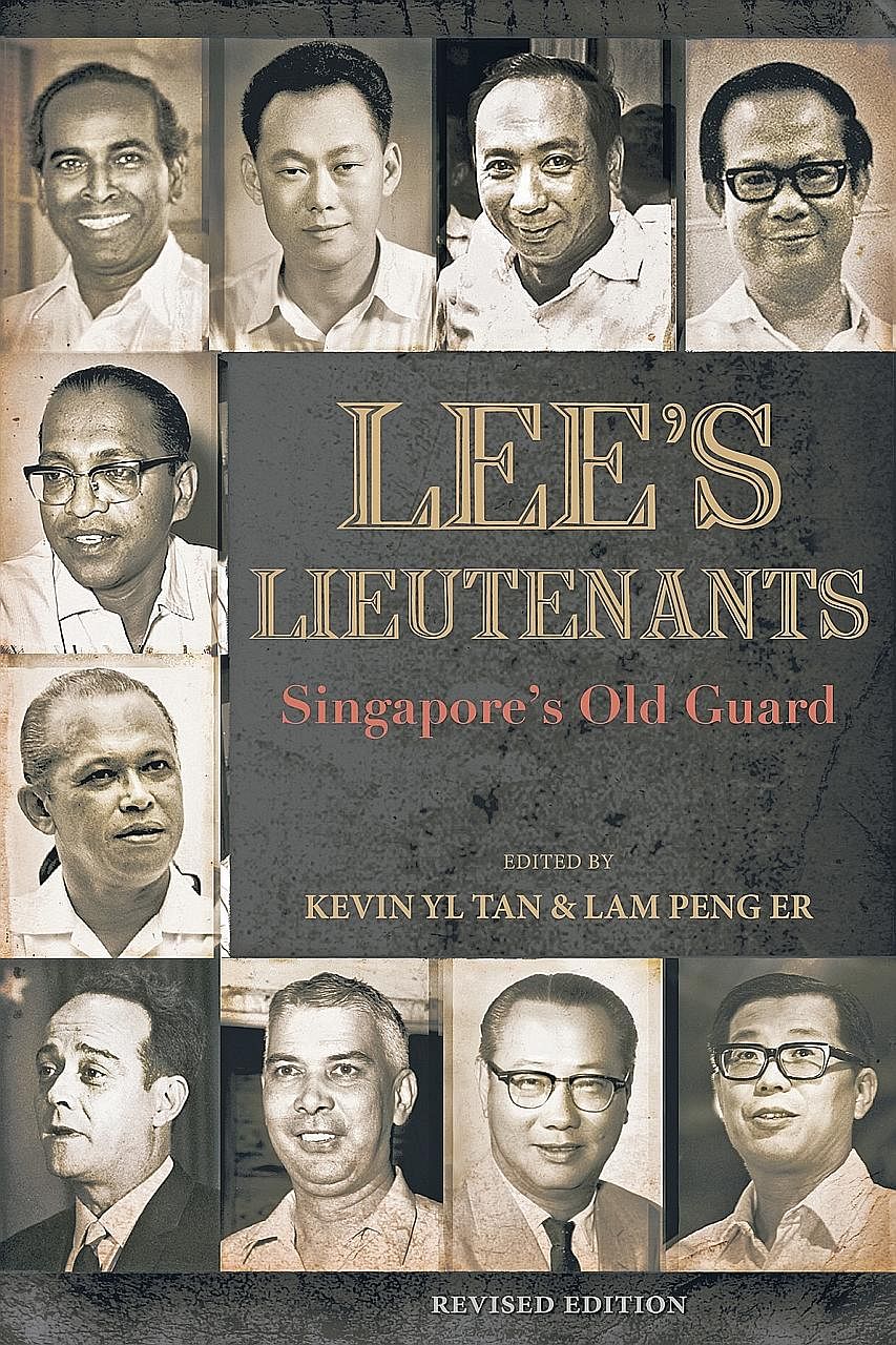 Books include Wong Kim Hoh's Big Hearts, Big Dreams (far left); Stephanie Suga Chen's novel Travails Of A Trailing Spouse (above); and Dr Kevin Tan and Dr Lam Peng Er's Lee's Lieutenants: Singapore's Old Guard (inset).