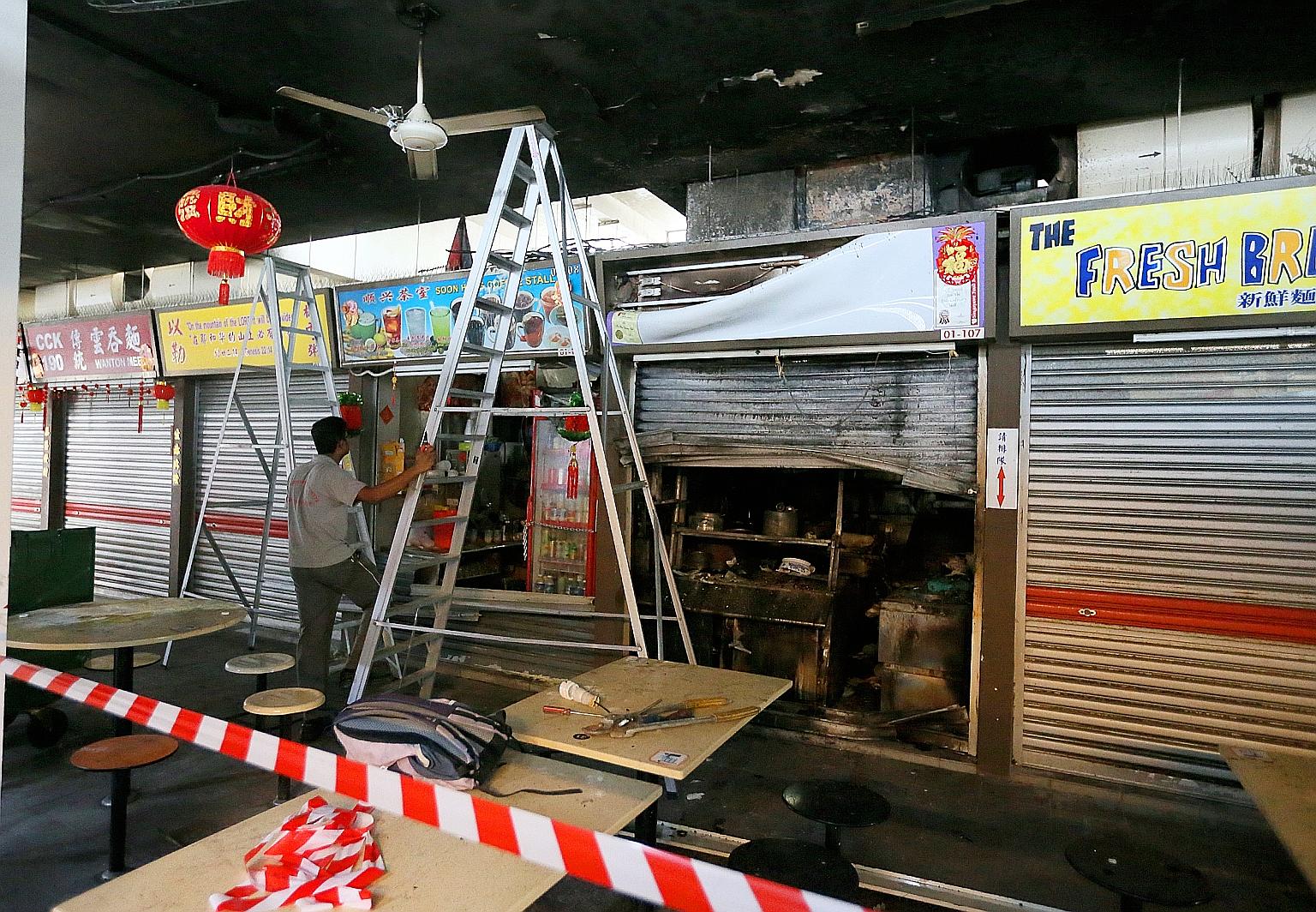 Circuit Rd hawker centre closed for repairs after fire | The Straits Times