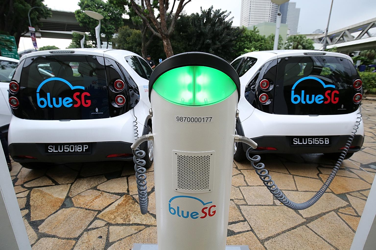 BlueSG now has 105 vehicles and 42 charging locations islandwide. By 2020, the firm expects to have 1,000 cars, as well as 500 charging locations offering 2,000 charging points.