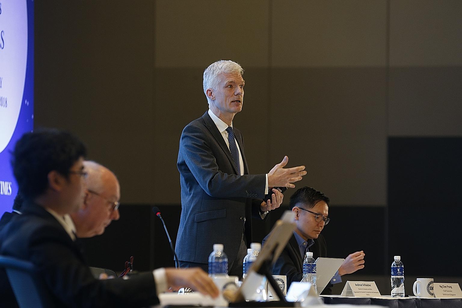 OECD director for education and skills Andreas Schleicher said it is flawed to equate education and learning with a university experience.