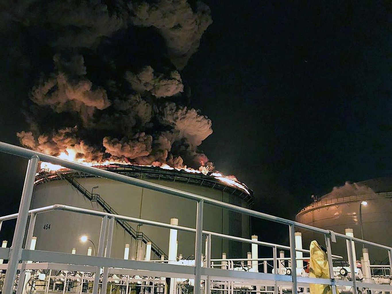 The fire broke out on Pulau Busing, an island off the south-western coast of Singapore which is leased to petroleum storage company Tankstore. The SCDF deployed resources to the island to battle the flames.